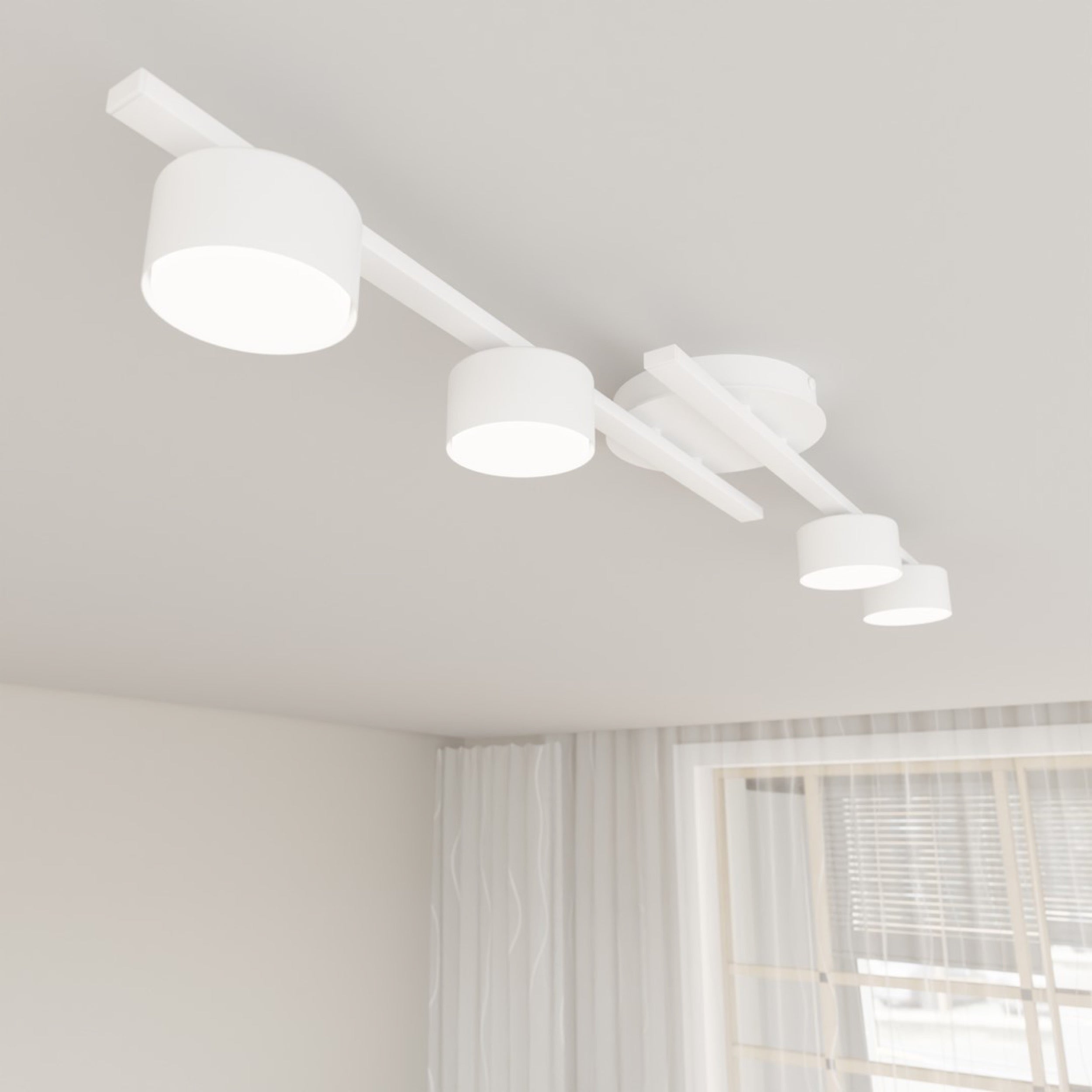 Lampa sufitowa Fragment x4 biała
