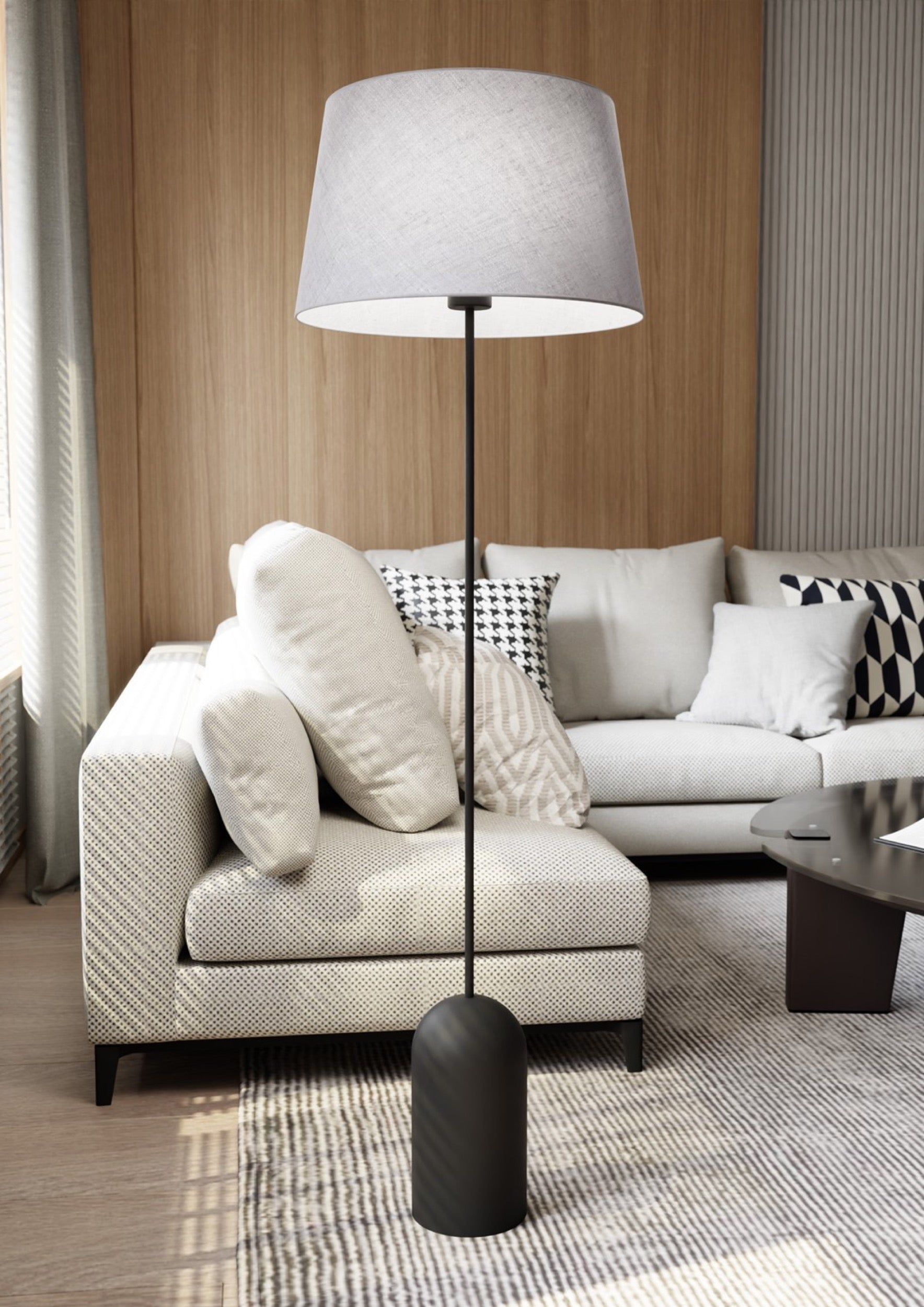 Lampa podłogowa Pearl szara