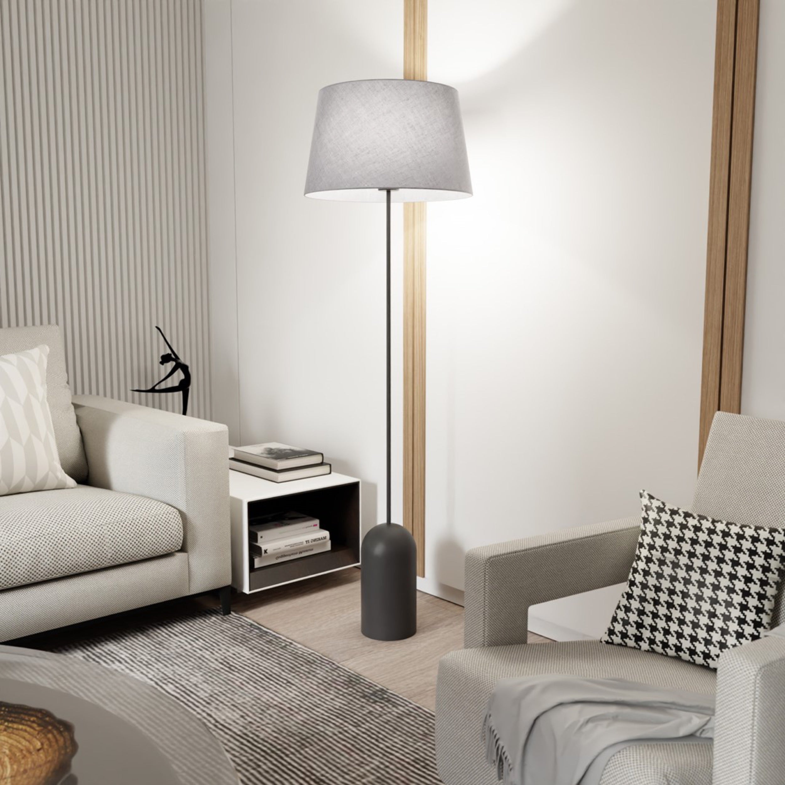 Lampa podłogowa Pearl szara