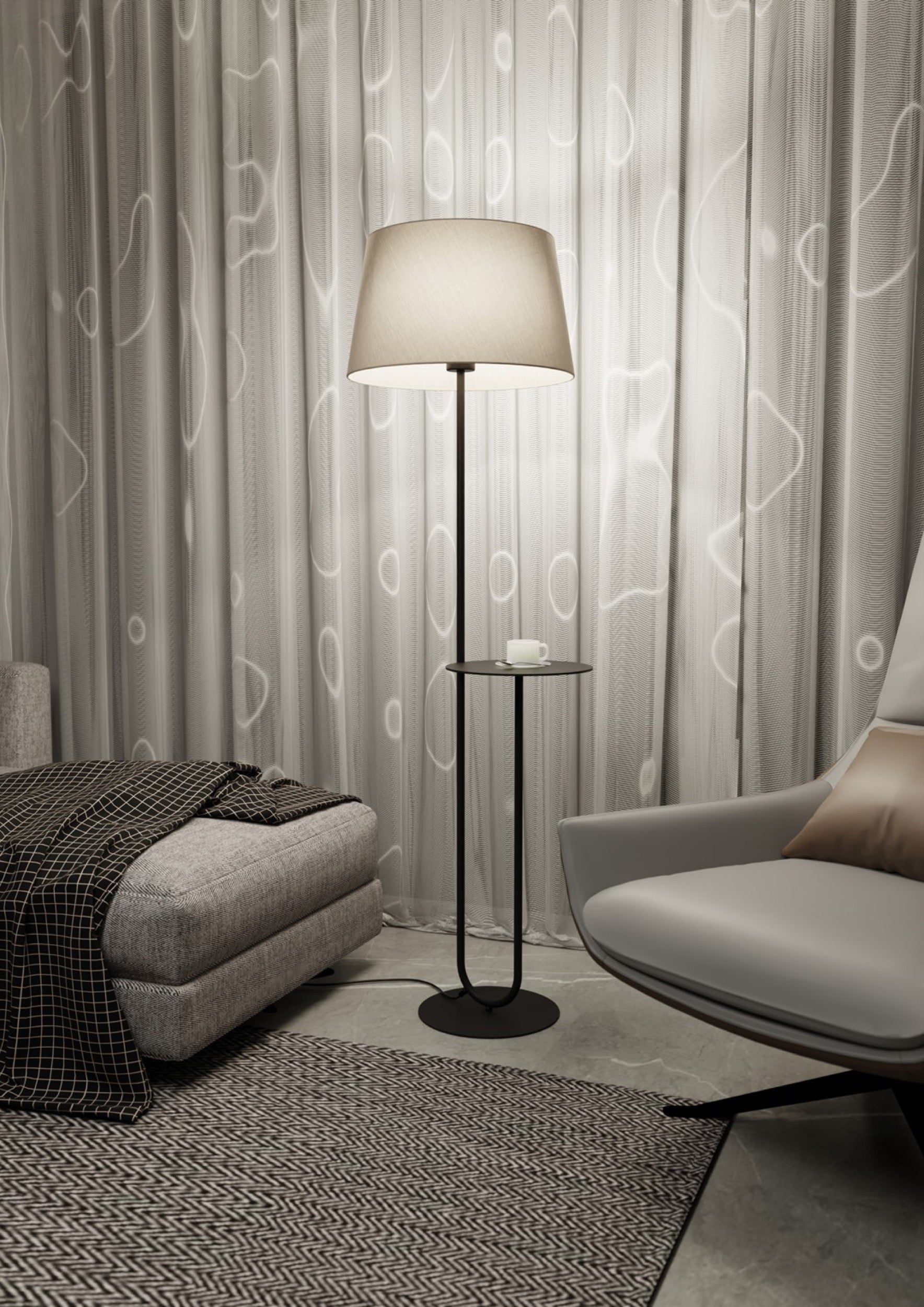 Lampa podłogowa Hotel beżowa