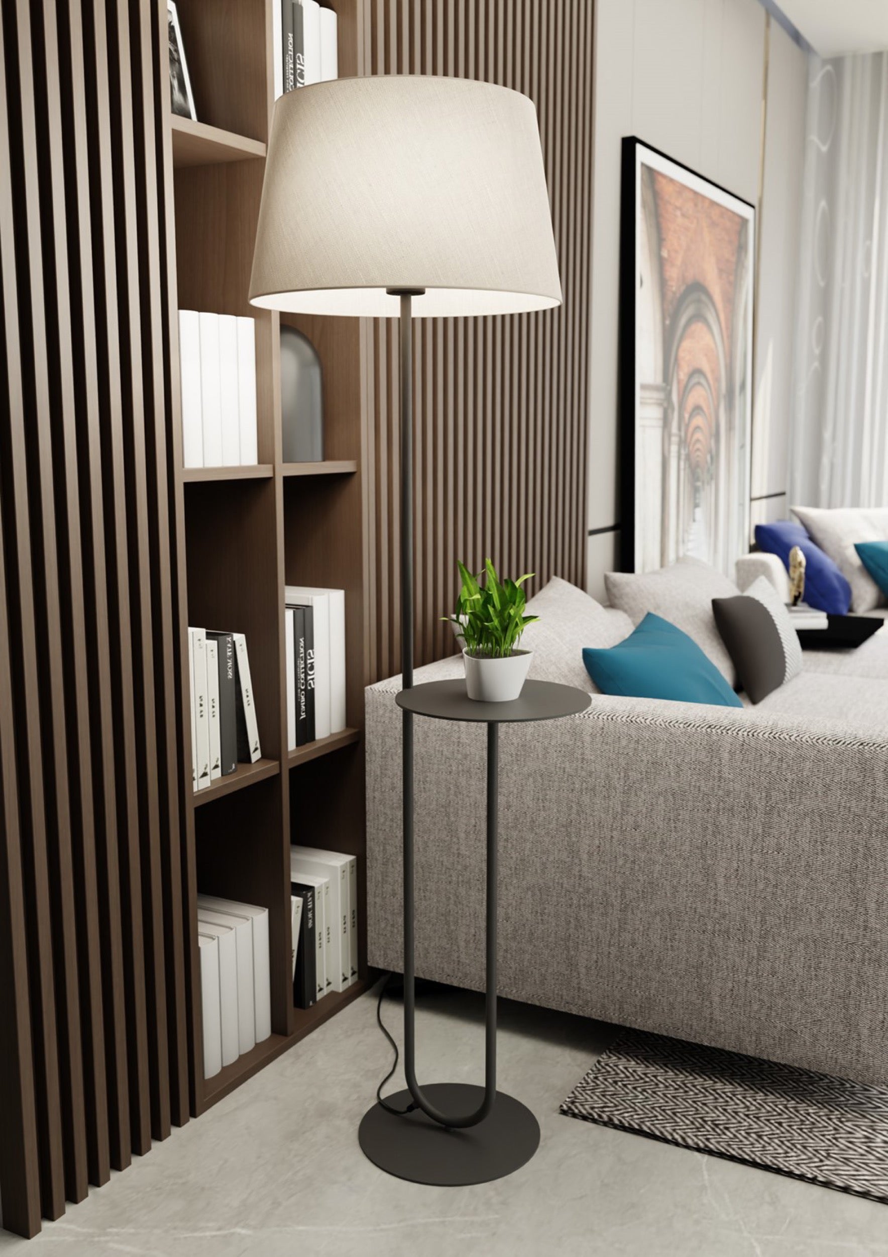 Lampa podłogowa Hotel beżowa