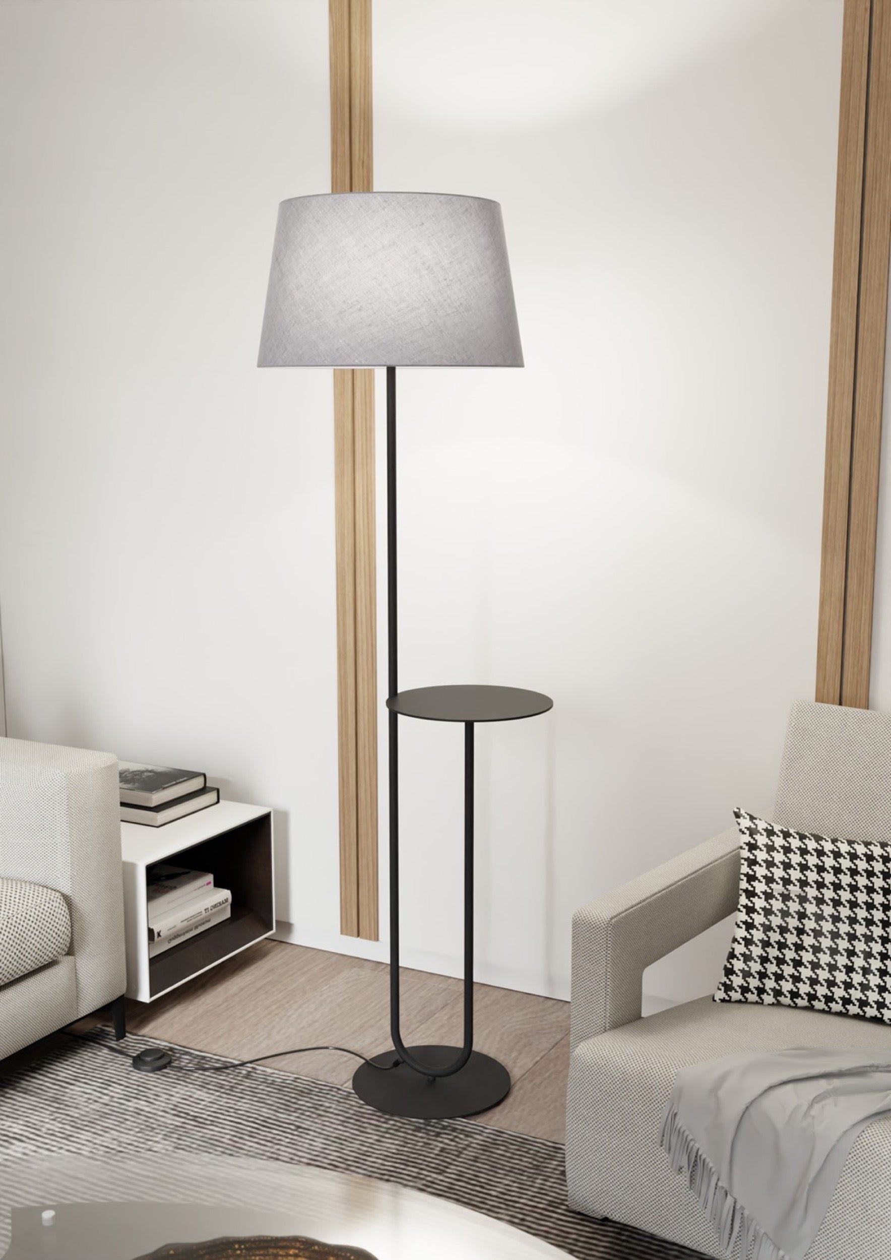 Lampa podłogowa Hotel szara