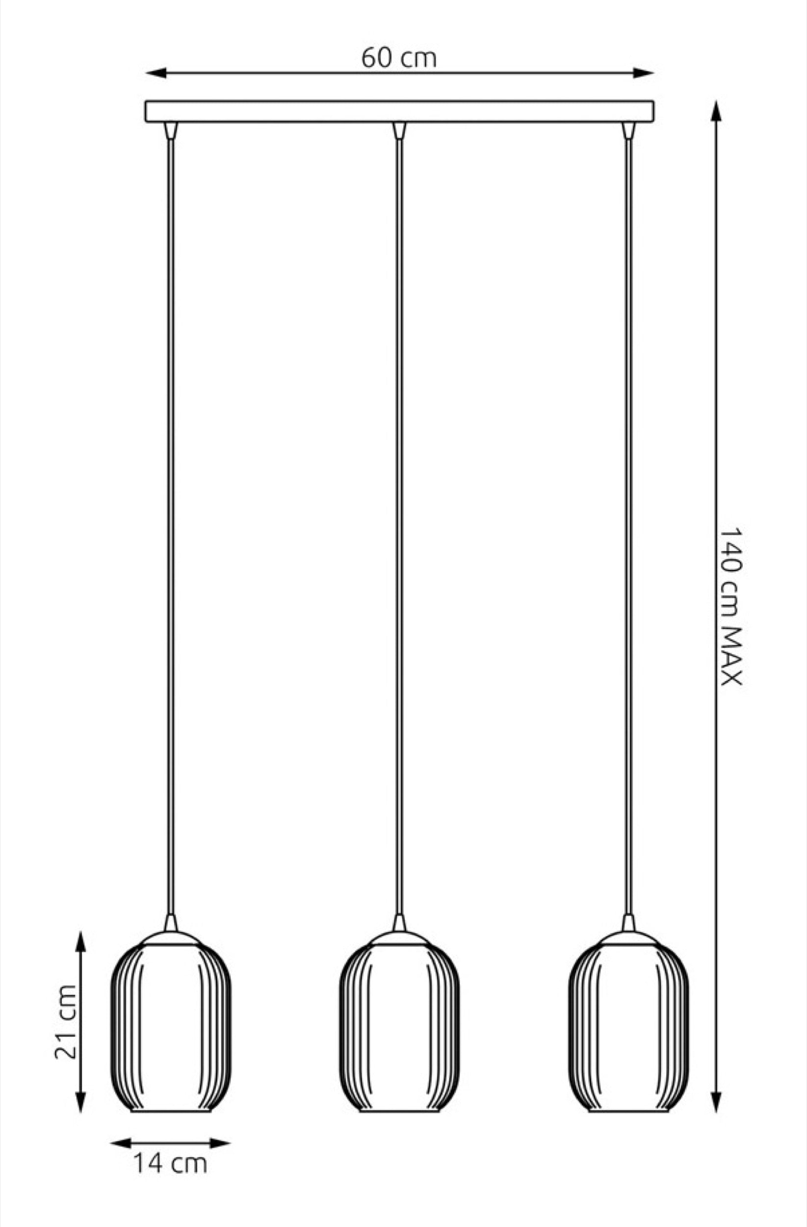 Lampa sufitowa Verdi I x3 czarna