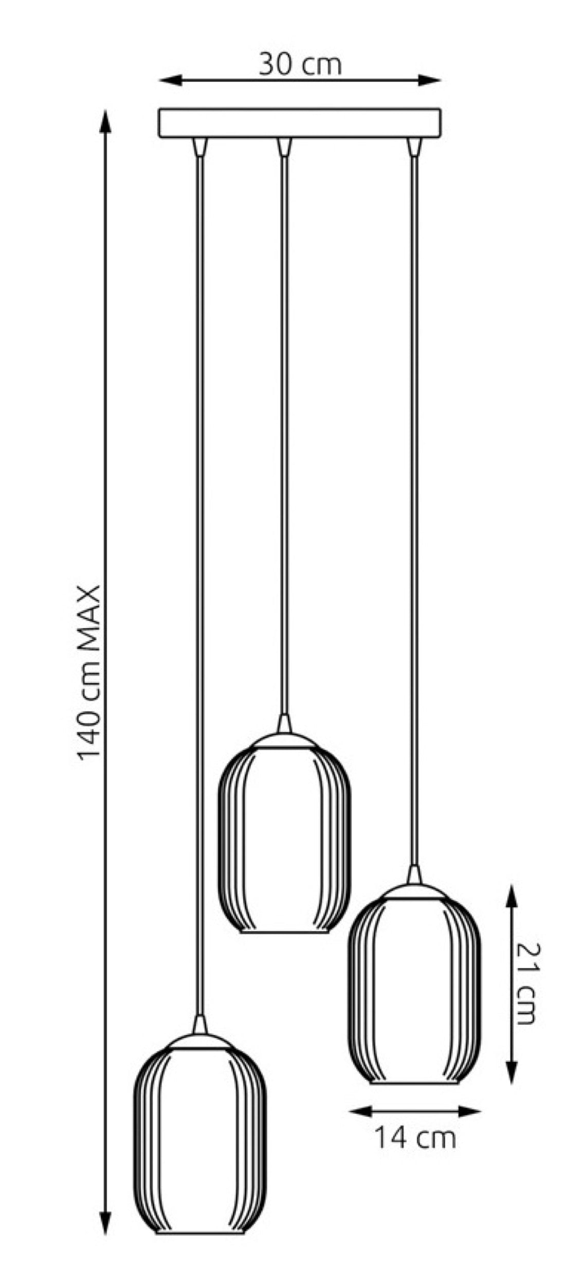 Lampa sufitowa Verdi II x3 czarna