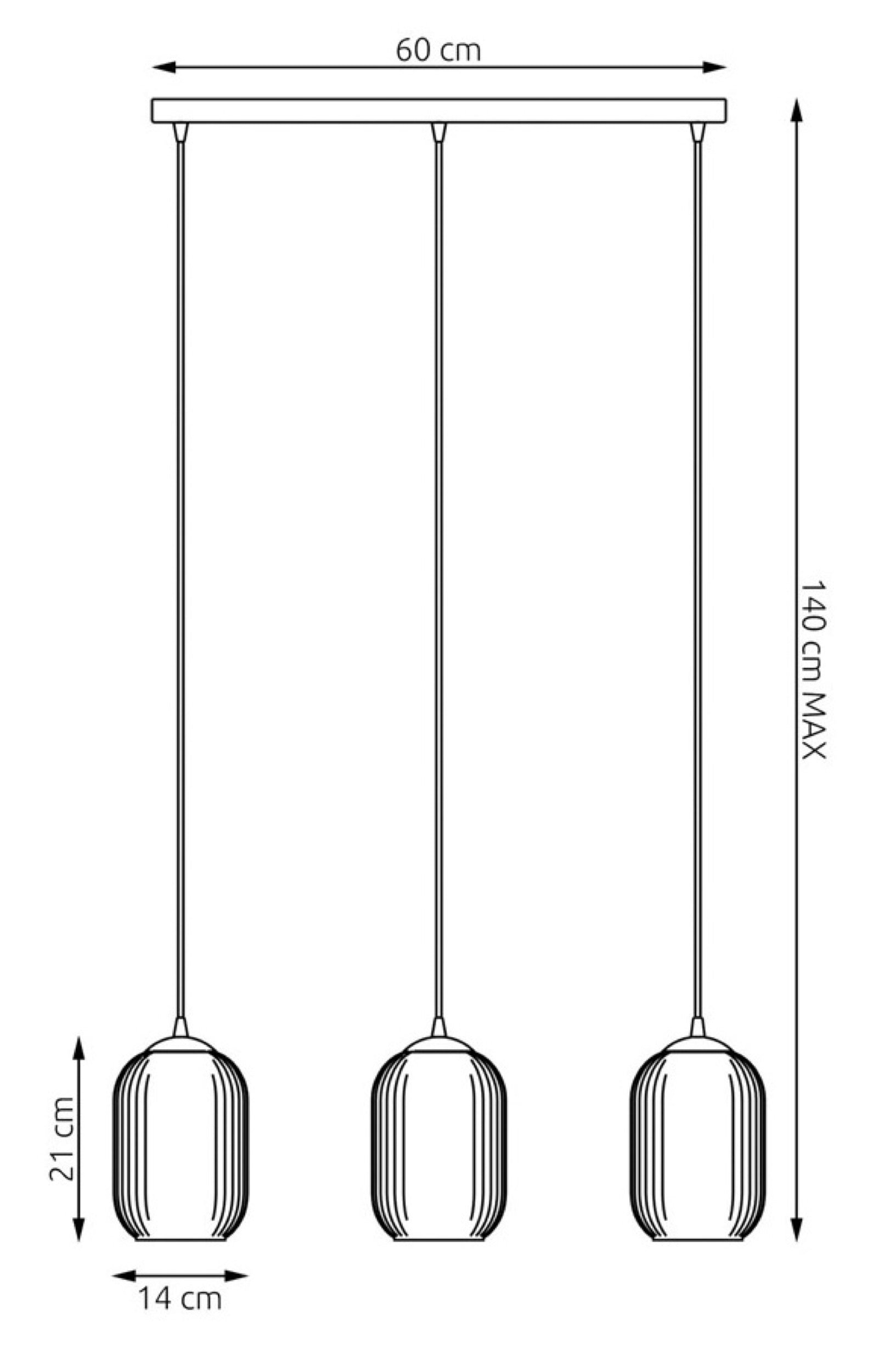 Lampa sufitowa Verdi III x3 czarna