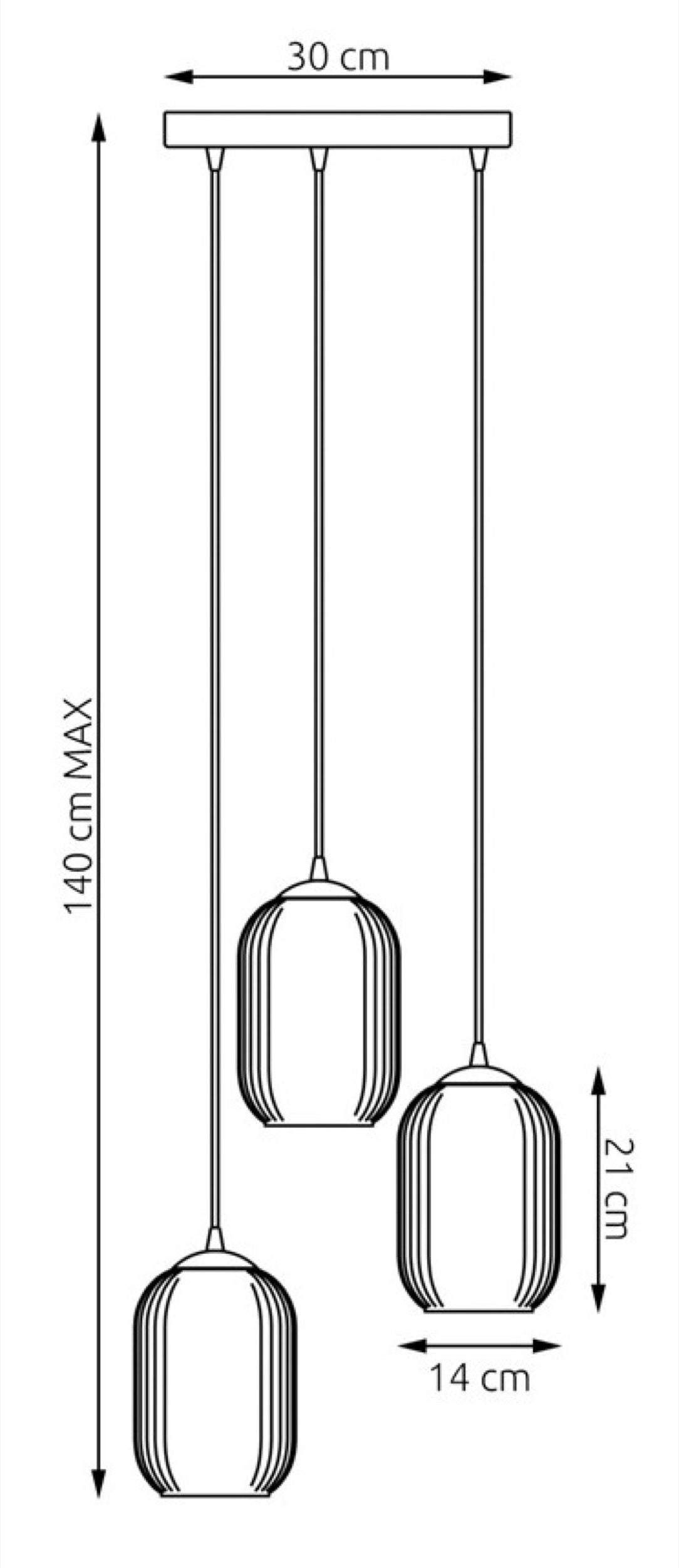 Lampa sufitowa Verdi IV x3 czarna