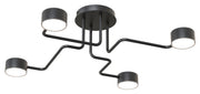 Lampa sufitowa Kurage x4 czarna