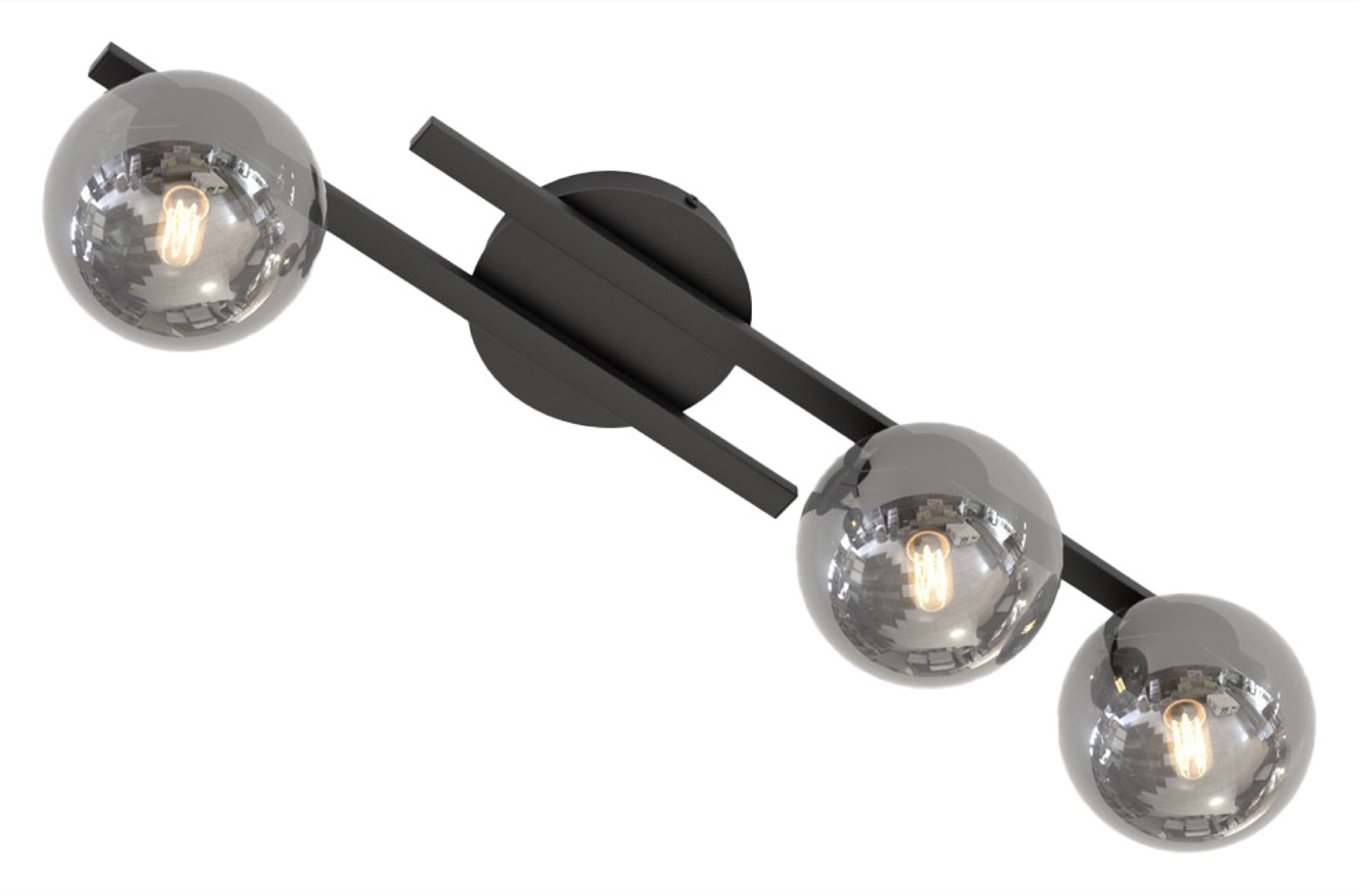 Lampa sufitowa Kairo x3 czarna