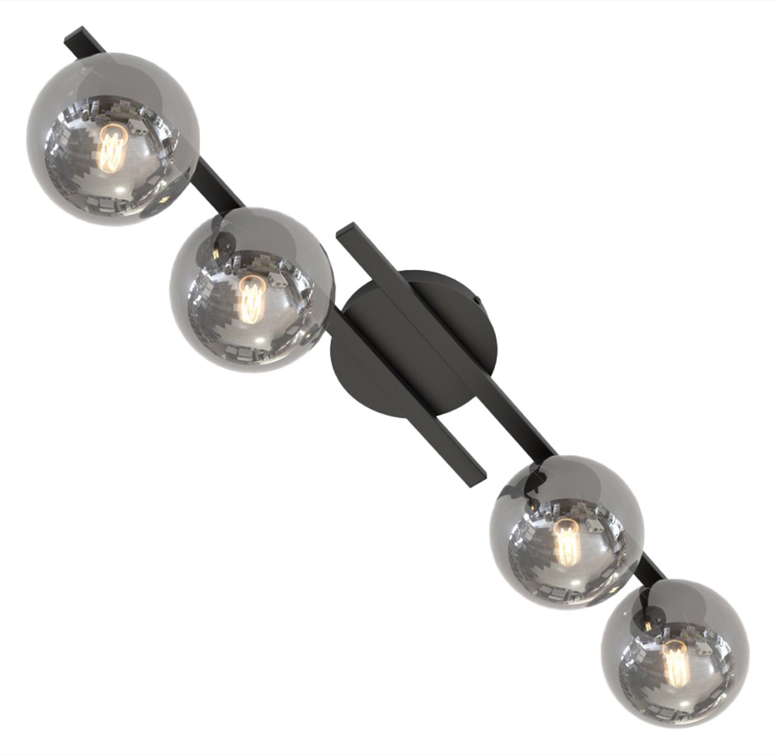 Lampa sufitowa Kairo x4 czarna