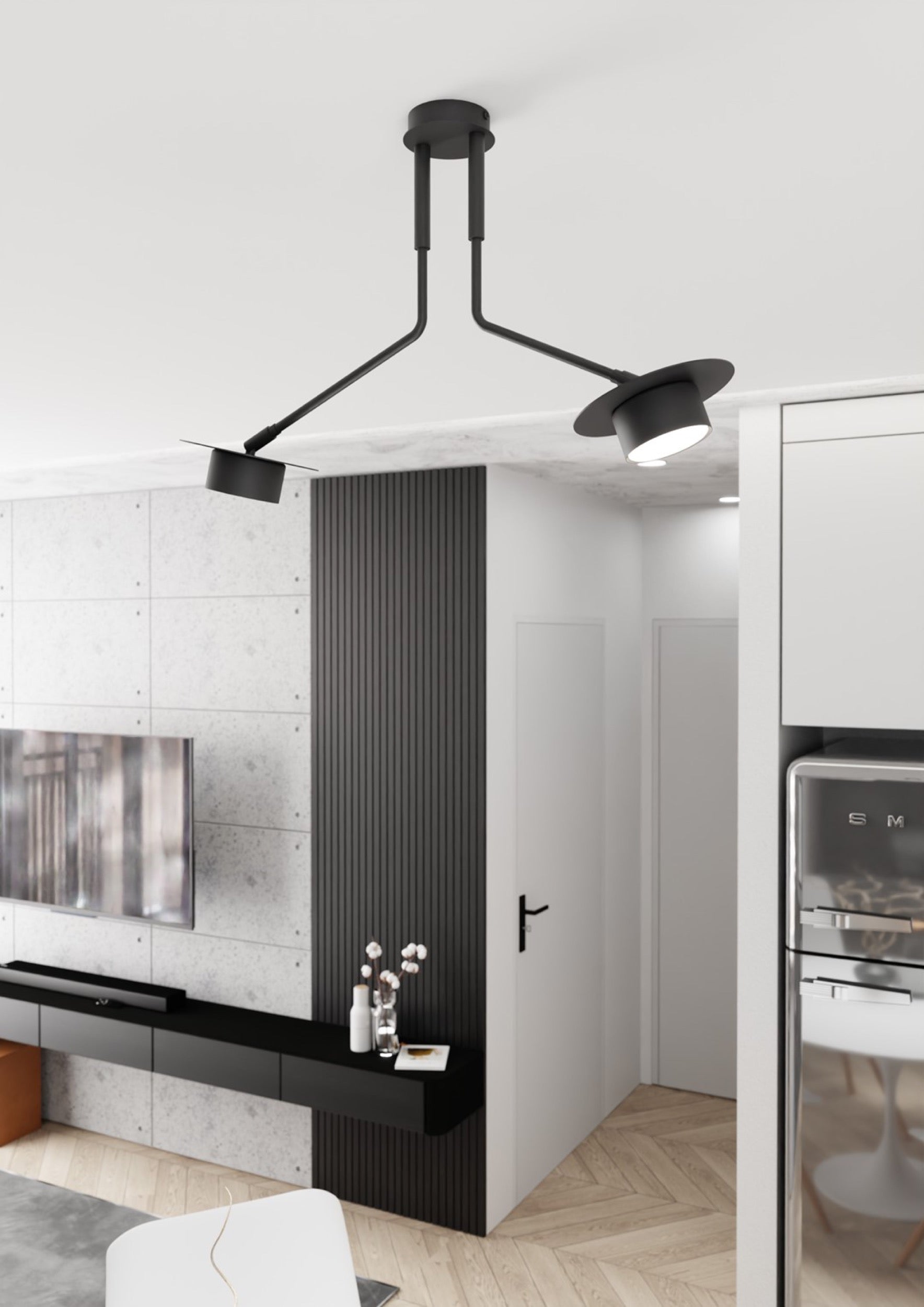 Lampa sufitowa Mizu x2 czarna