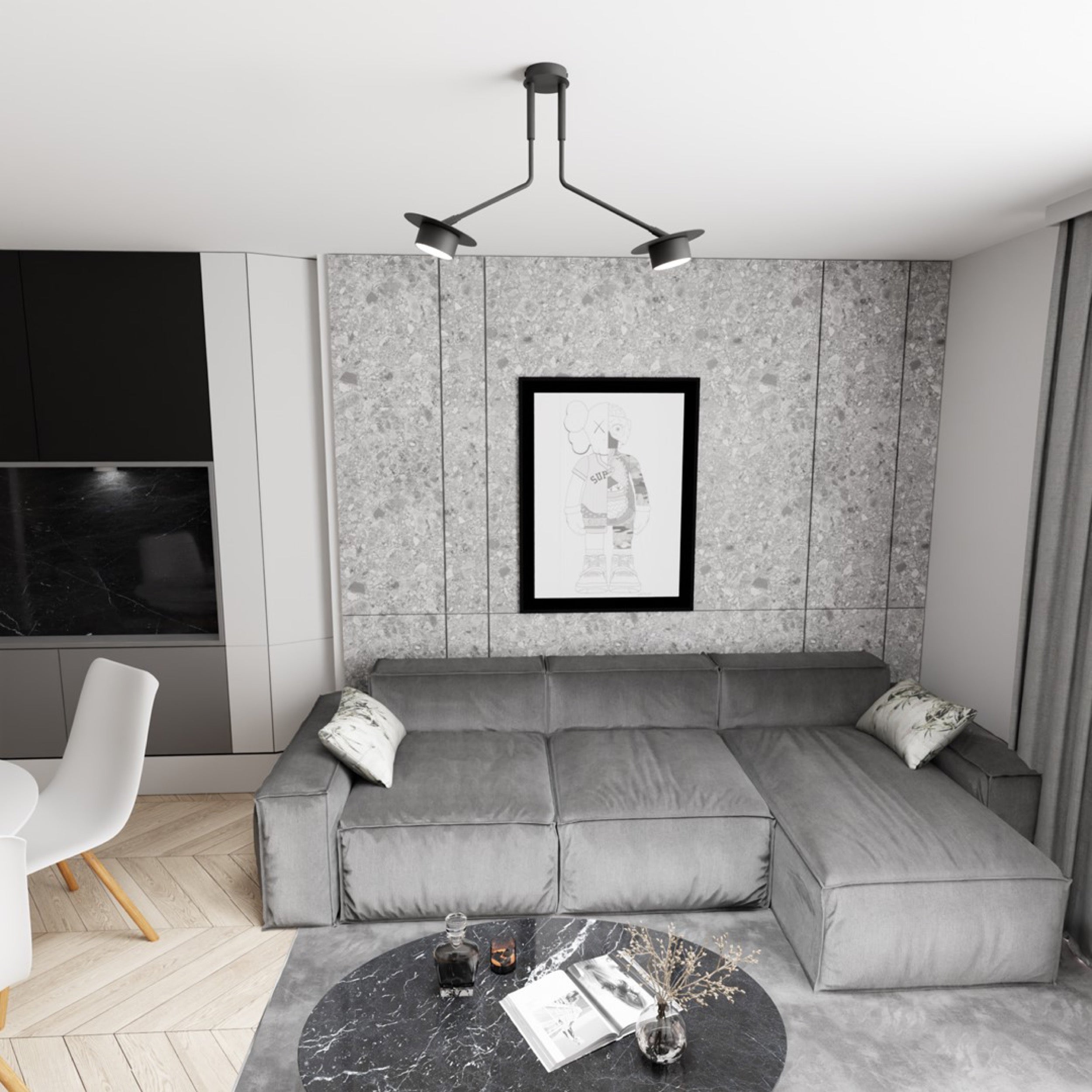 Lampa sufitowa Mizu x2 czarna