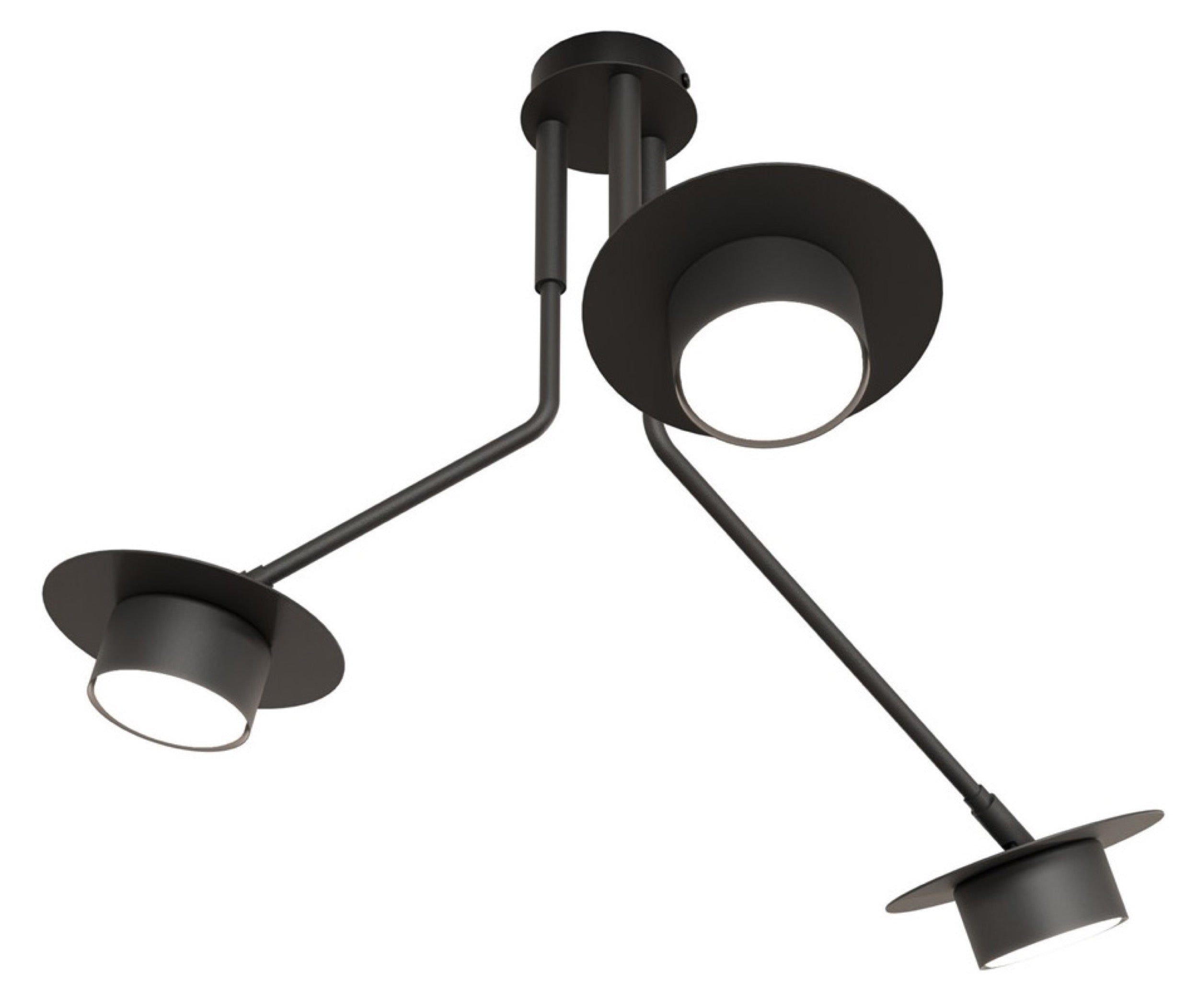 Lampa sufitowa Mizu x3 czarna