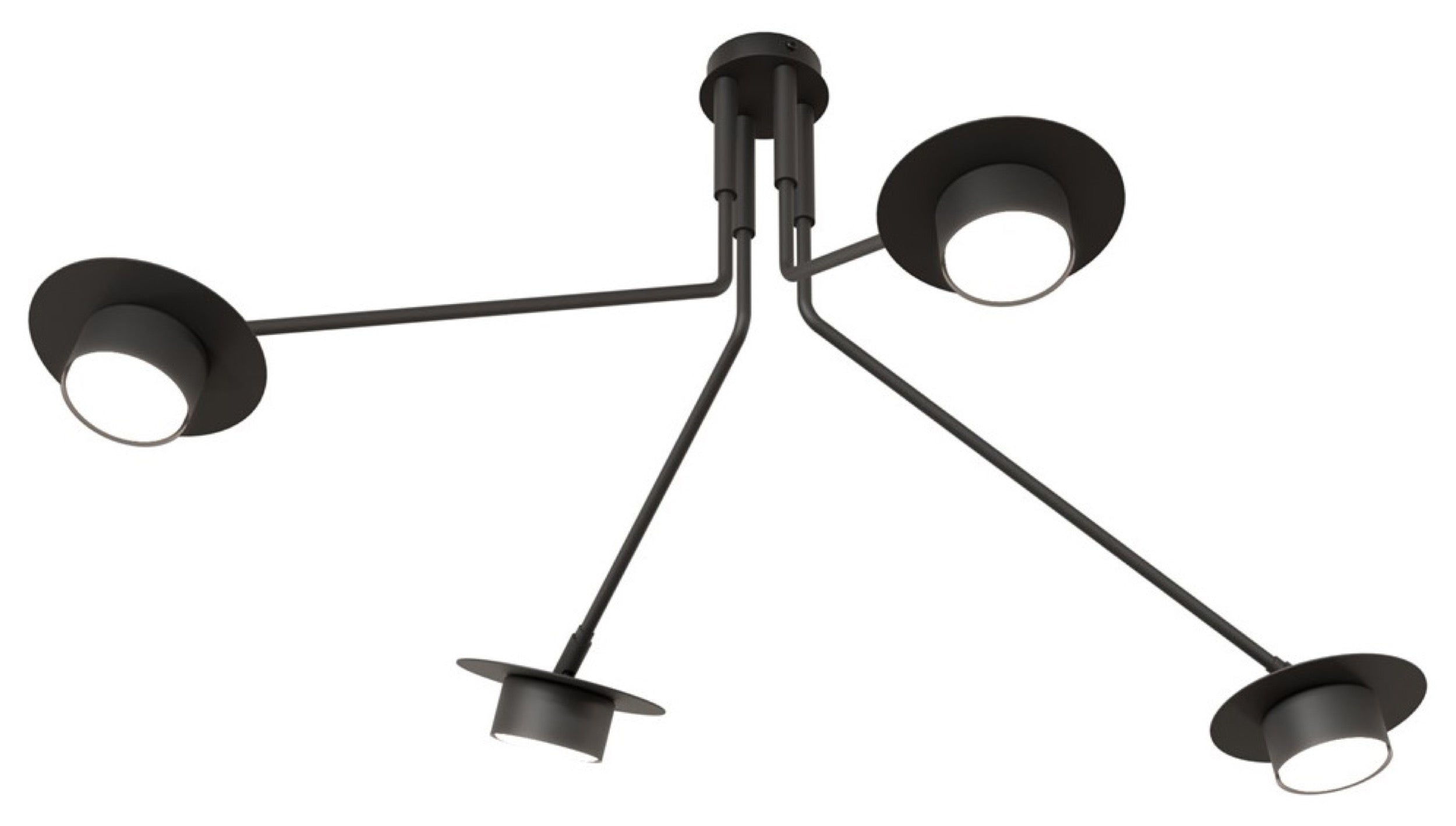 Lampa sufitowa Mizu x4 czarna