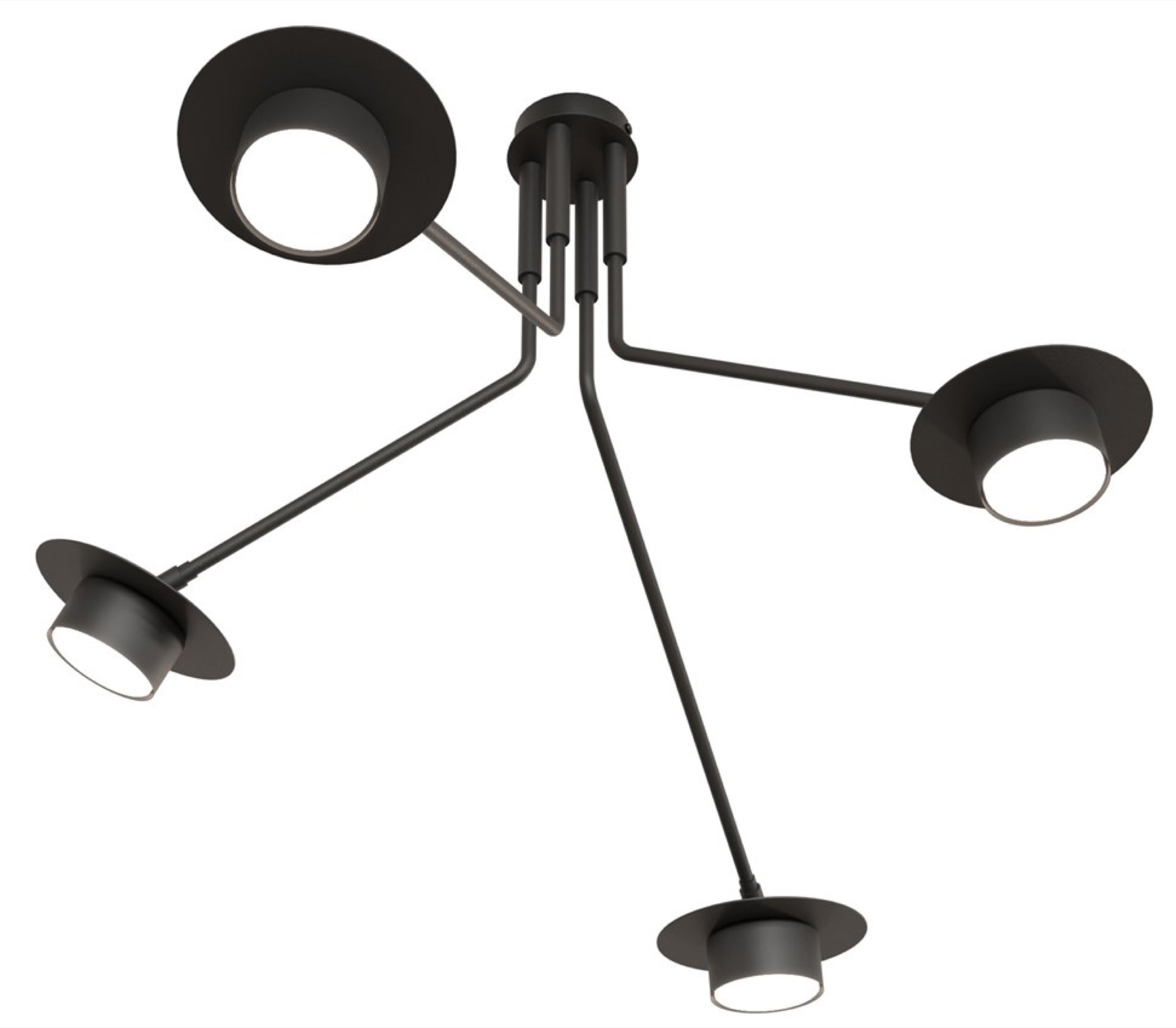 Lampa sufitowa Mizu x4 czarna