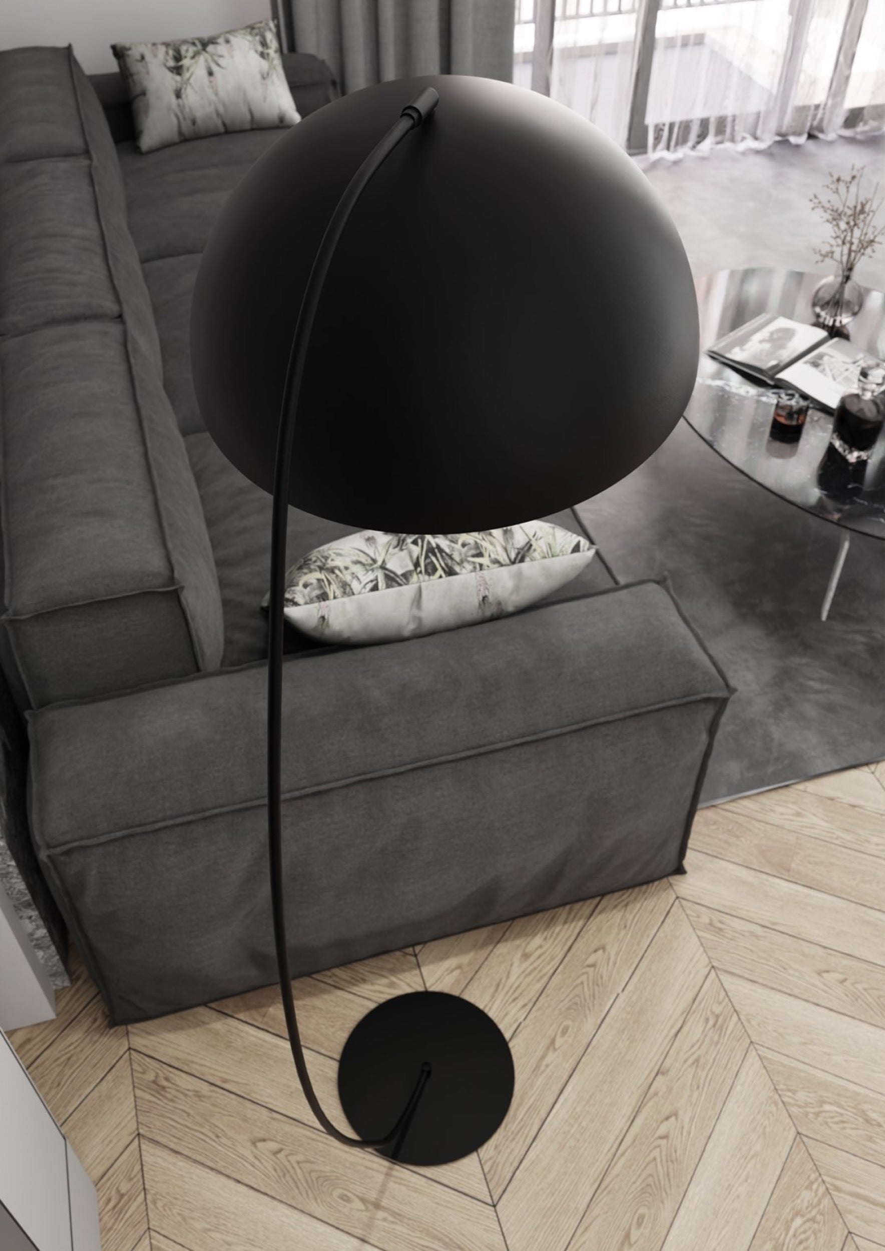 Lampa podłogowa Arcos czarna