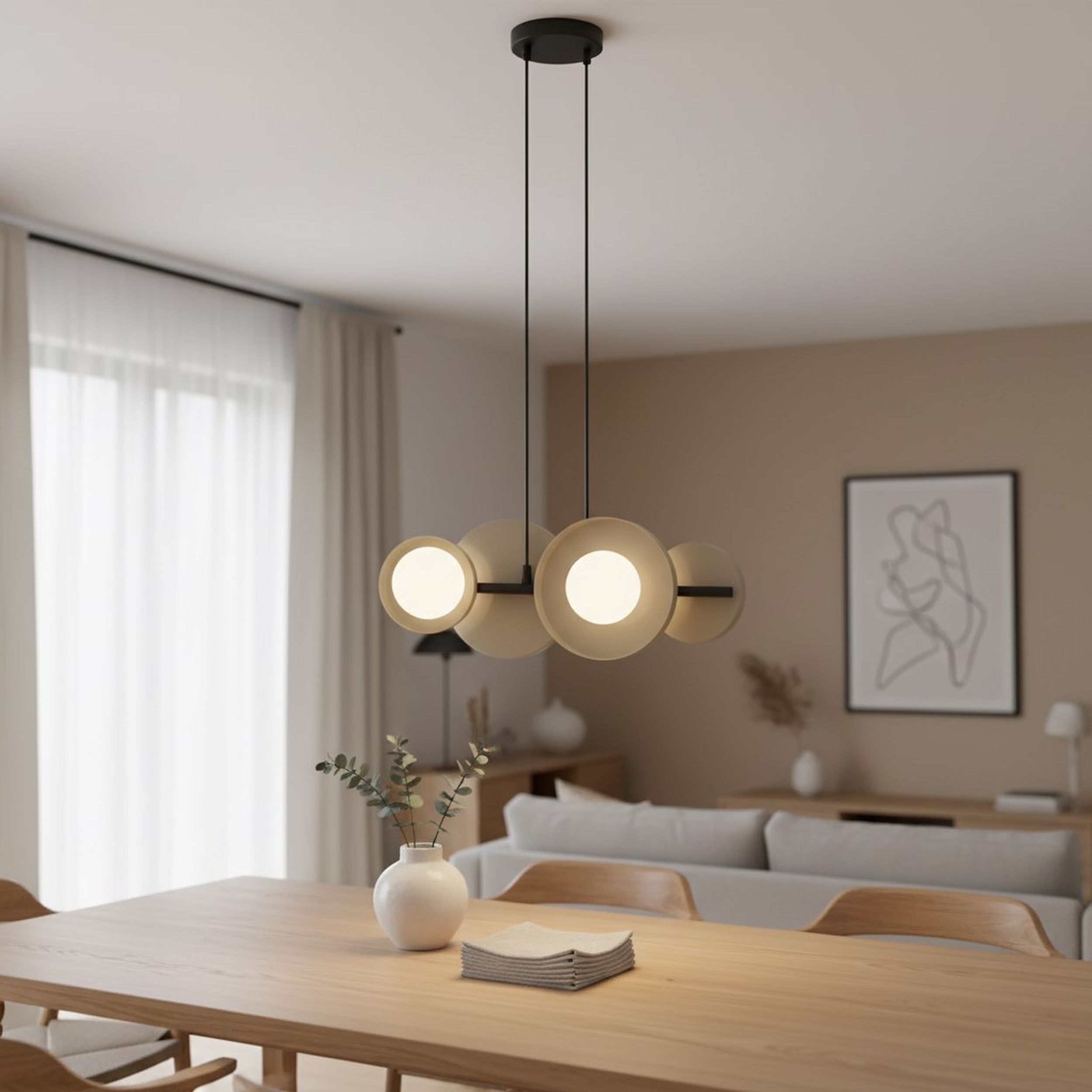 Lampa wisząca Model x4 mokka