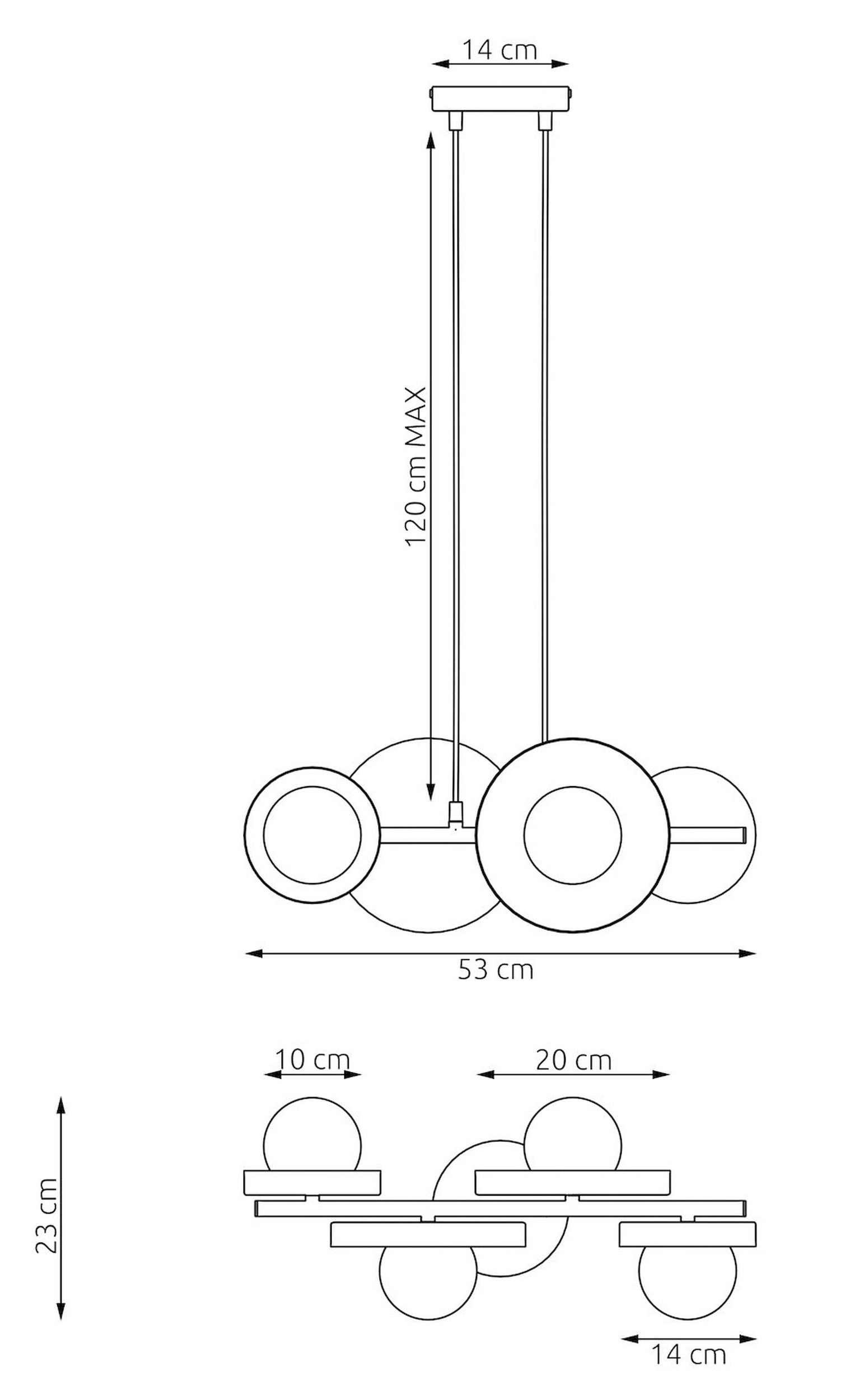 Lampa wisząca Model x4 mokka