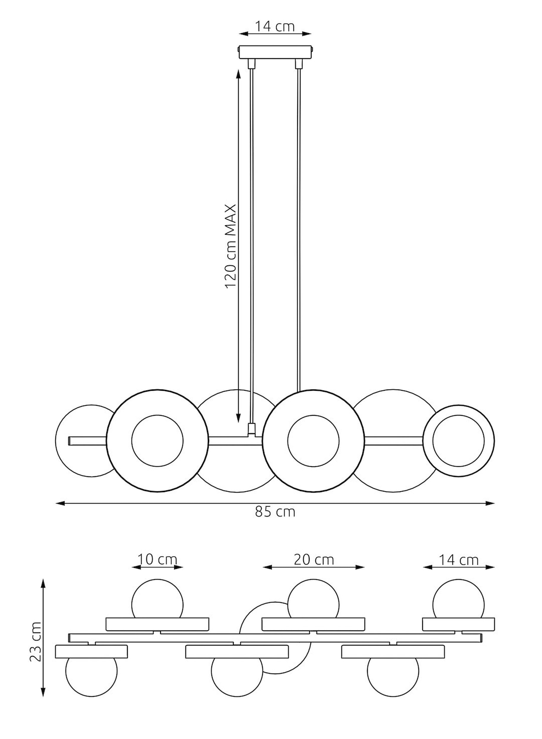 Lampa wisząca Model x6 mokka
