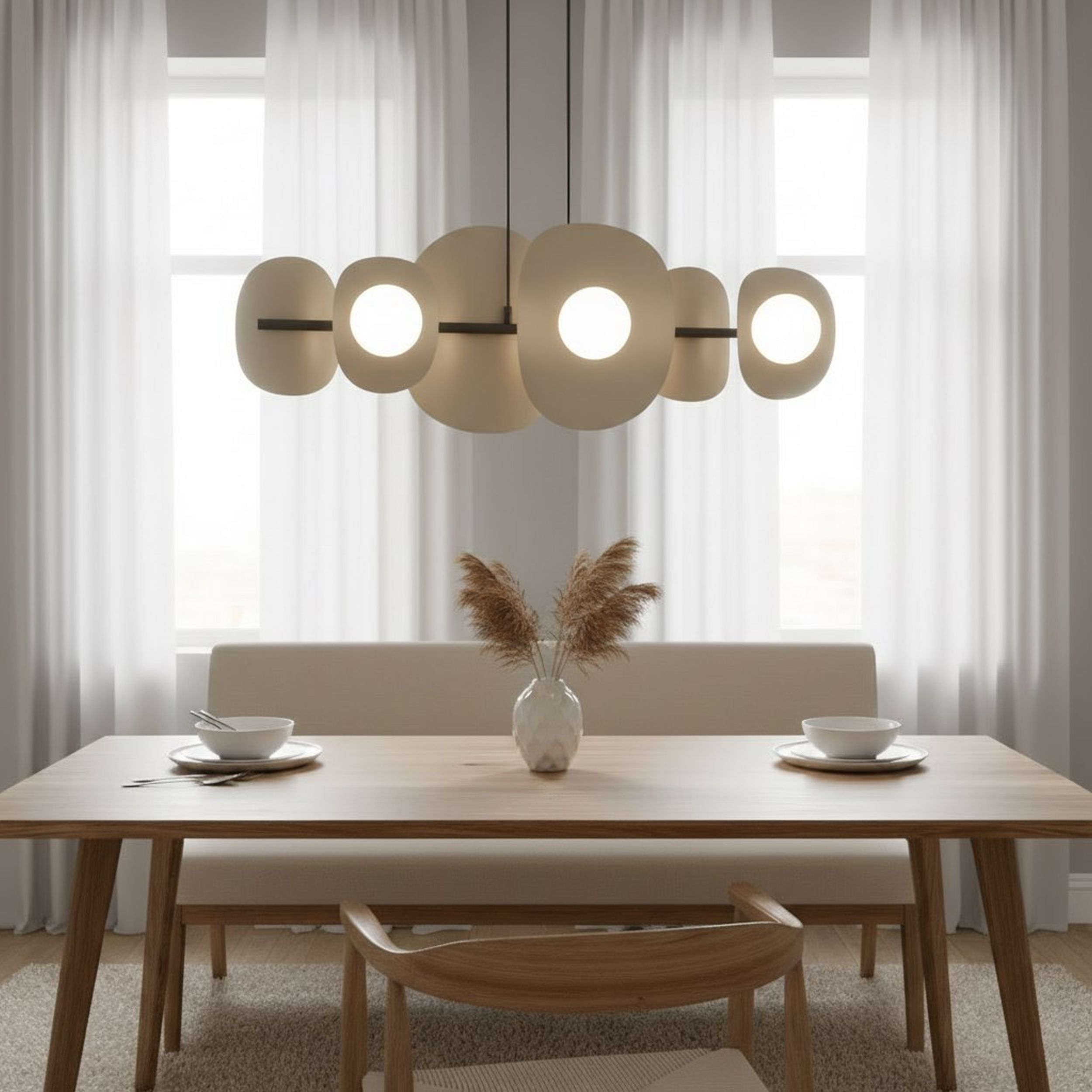 Lampa wisząca Elementi x6 mokka