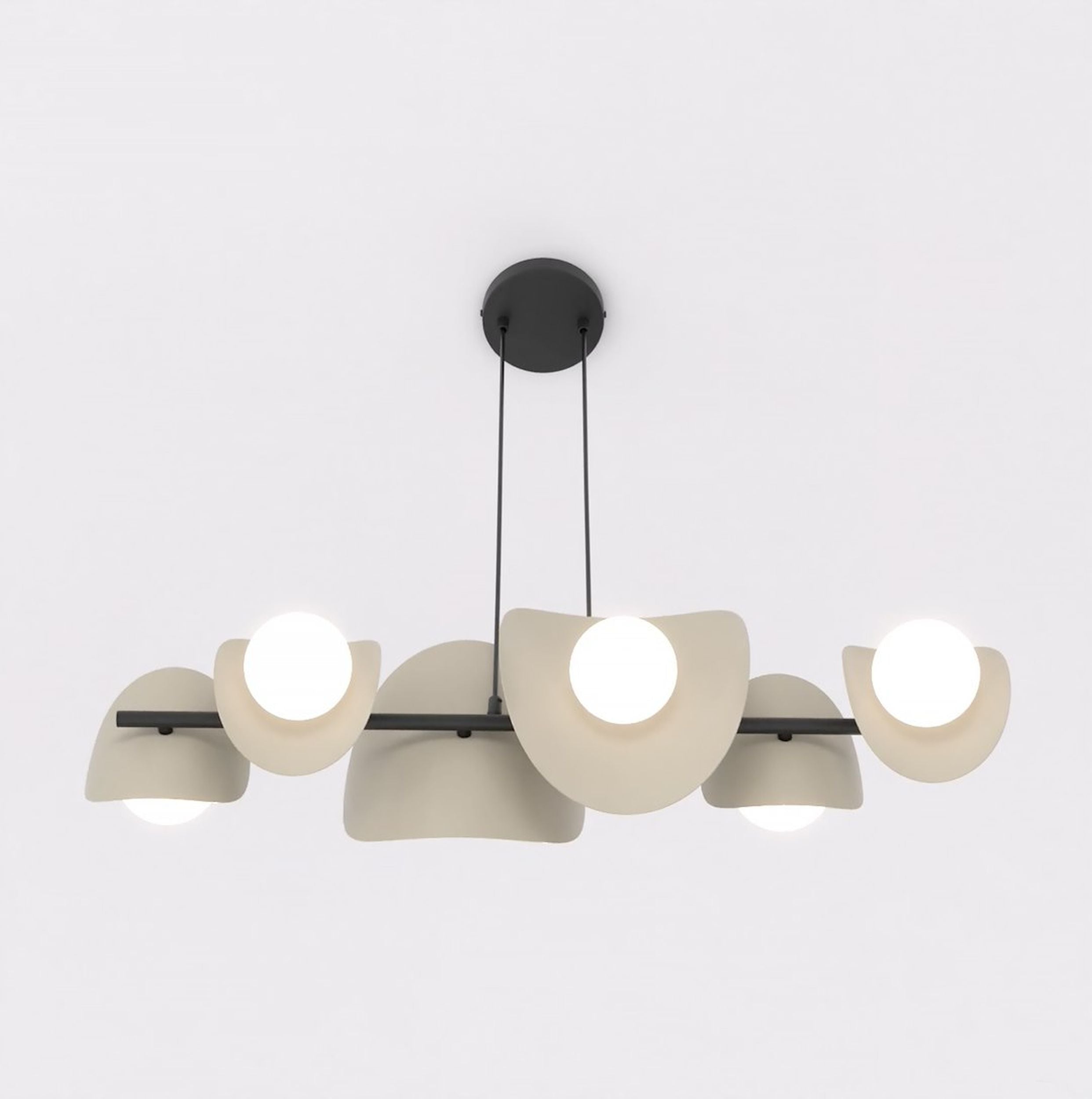 Lampa wisząca Elementi x6 mokka