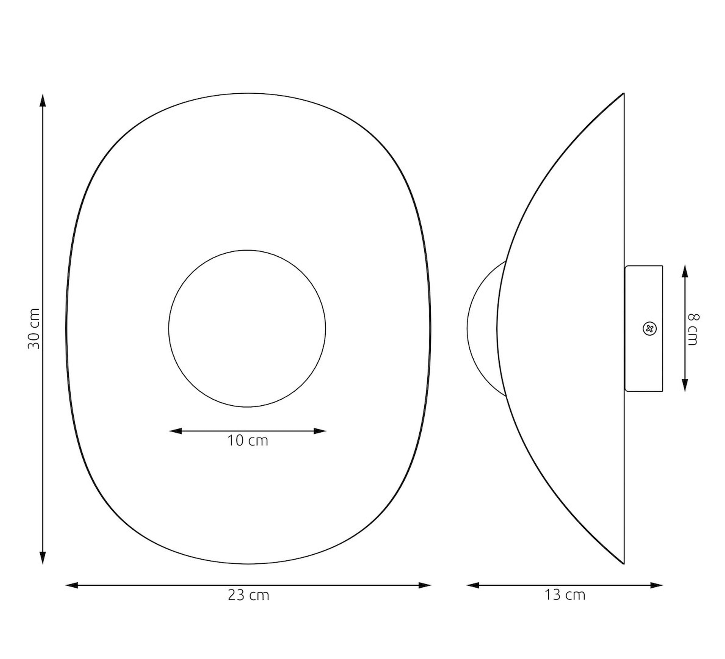 Kinkiet ścienny Fiero 30 cm mokka