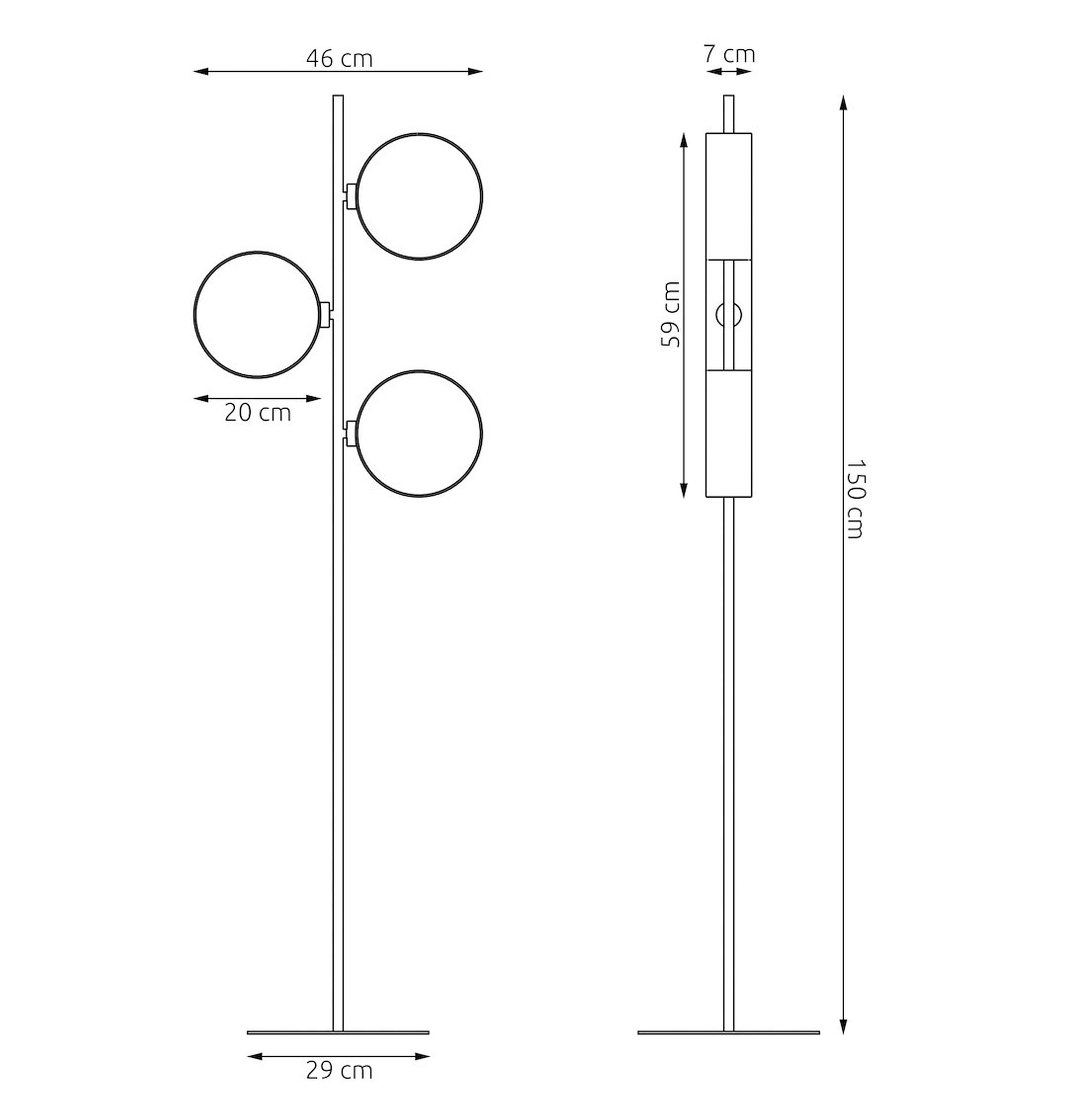 Lampa podłogowa Drumz czarno-brązowa