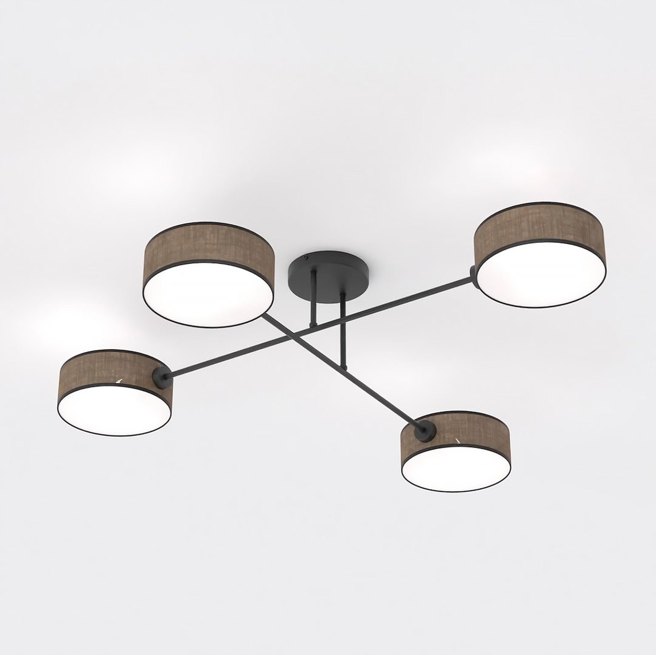Lampa wisząca Maga x4 czarno-brązowa