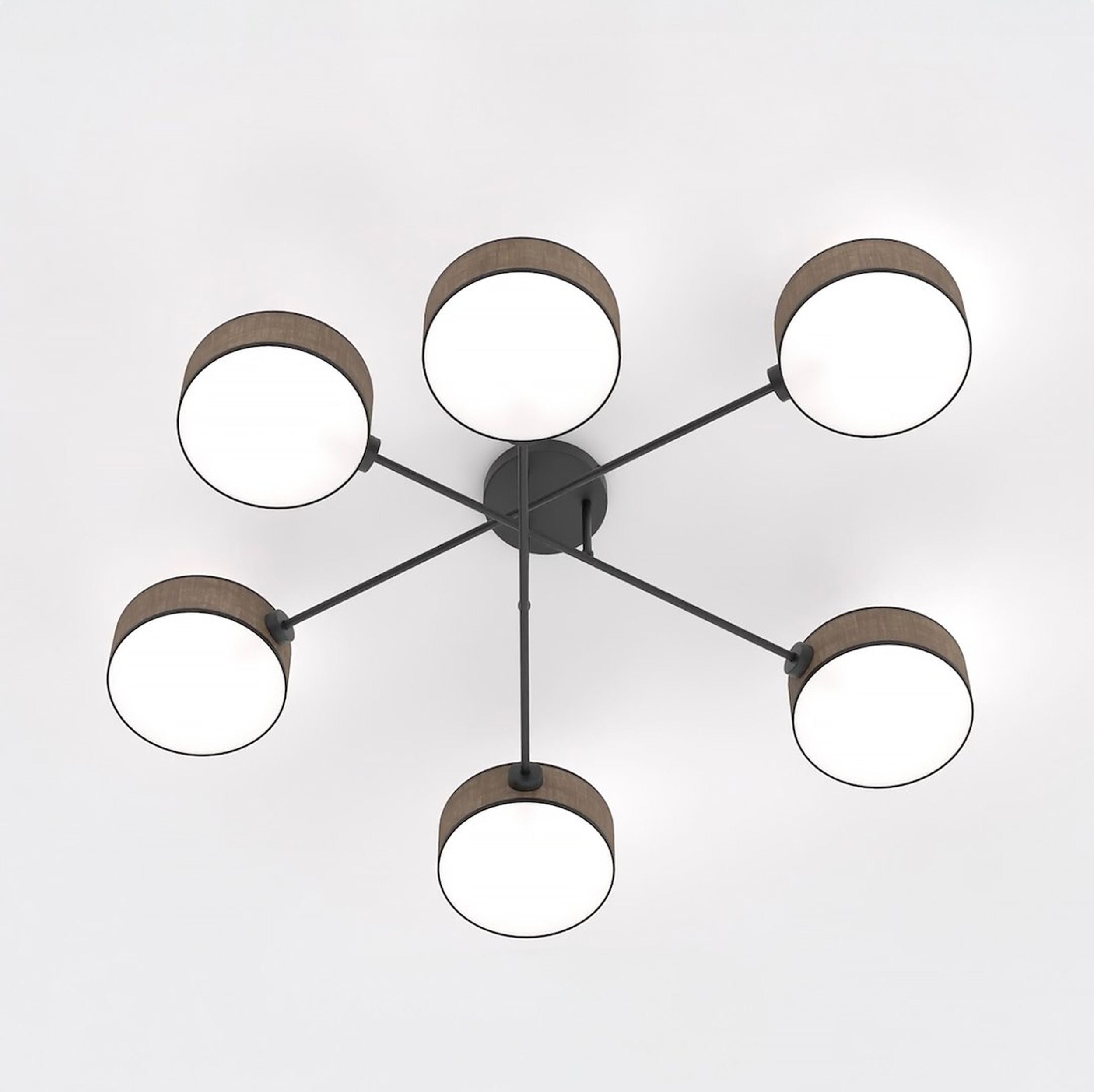 Lampa wisząca Maga x6 czarno-brązowa