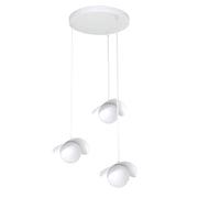 Lampa wisząca Ritual x3 biała na okrągłej podsufitce