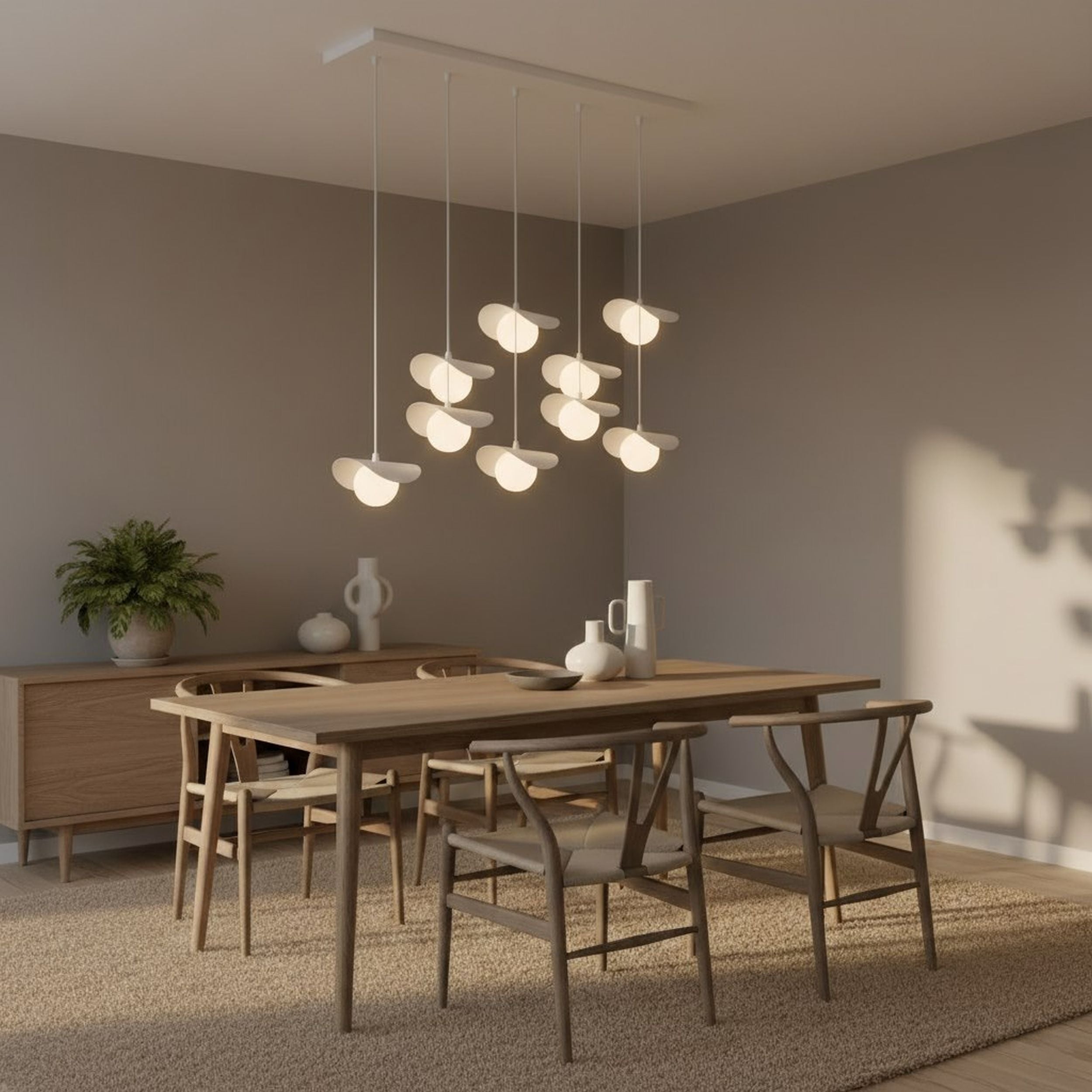 Lampa wisząca Ritual x9 biała