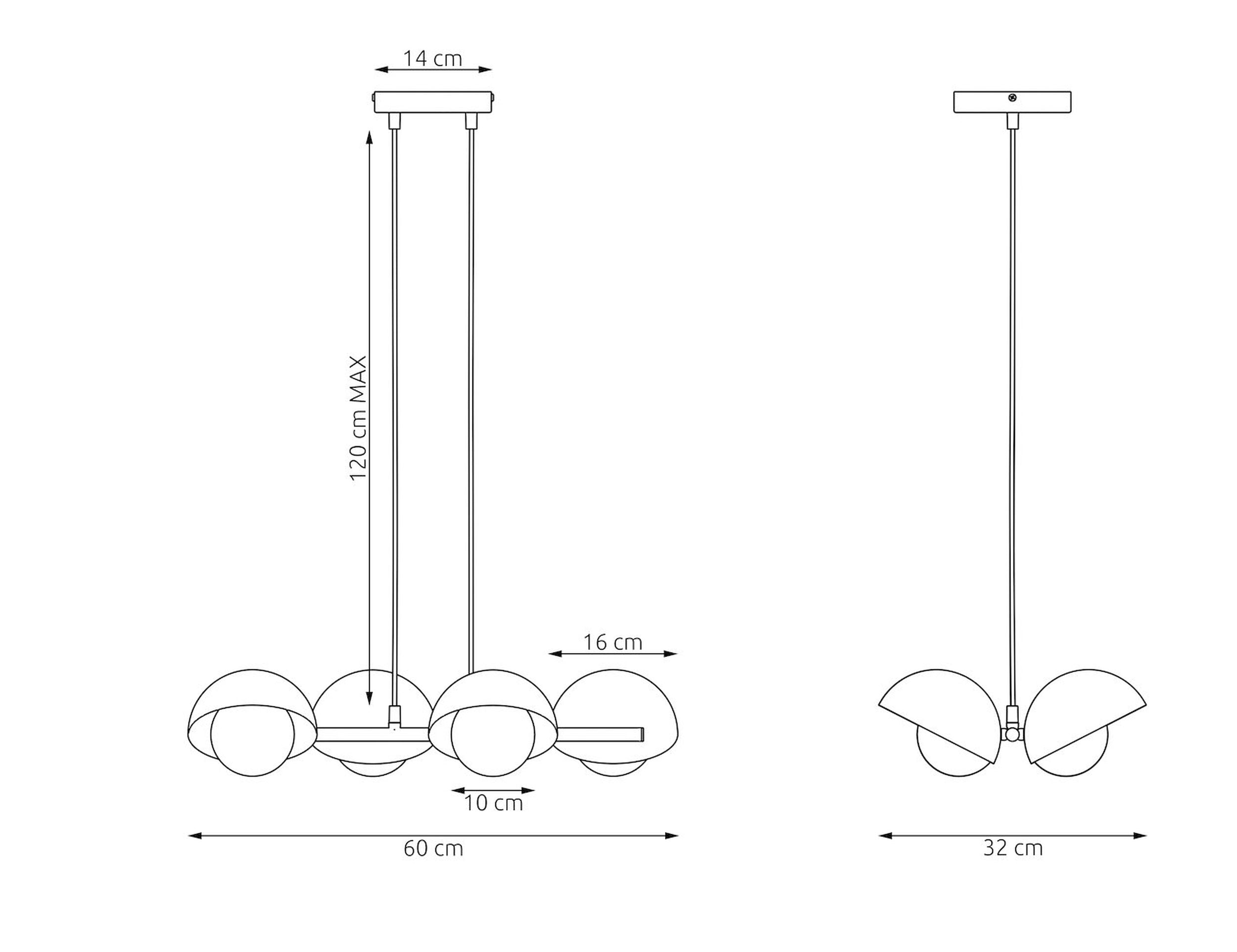 Lampa wisząca Boom x4 mokka