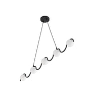 Lampa wisząca Sinus x5 biało-czarna