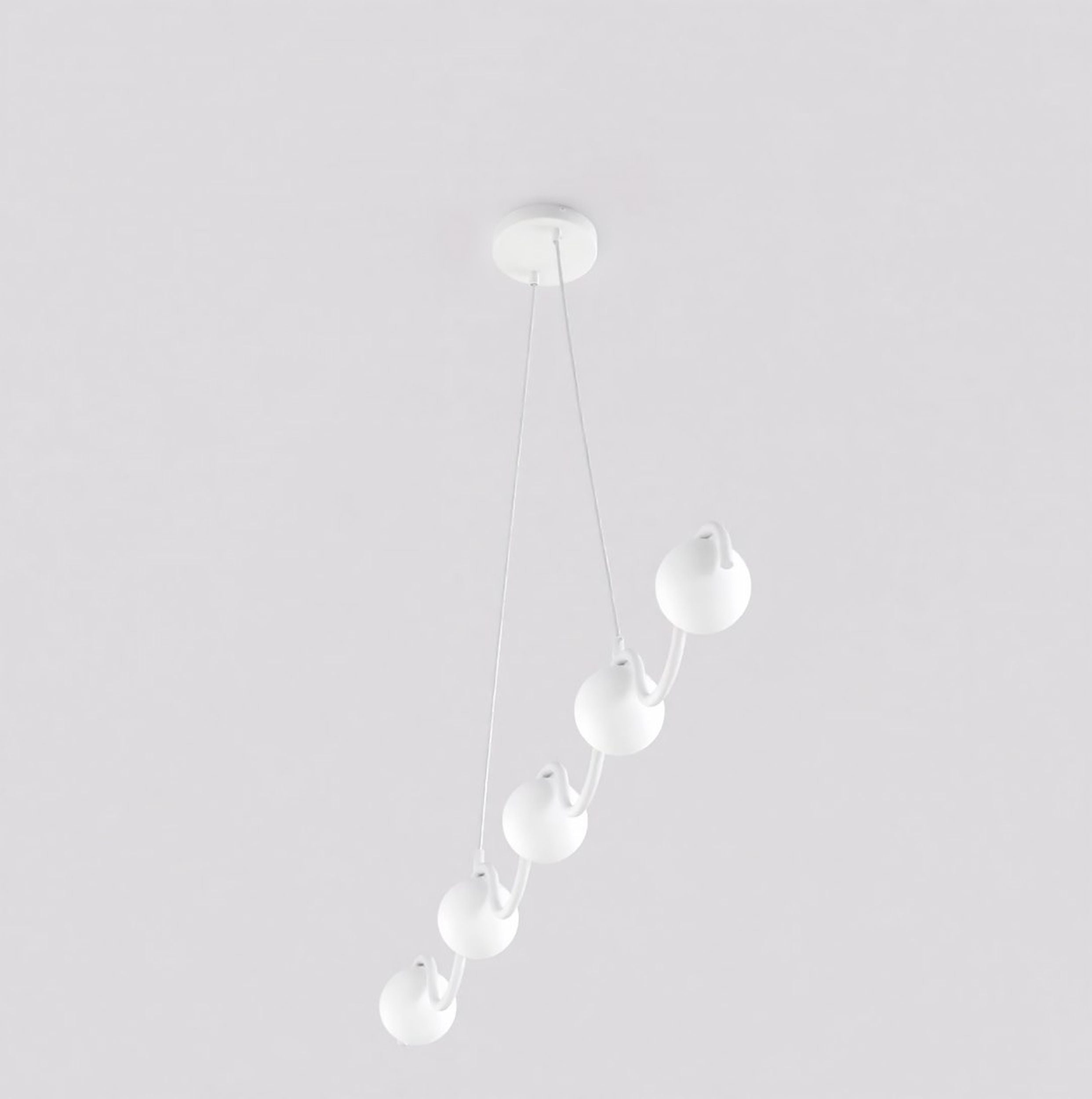 Lampa wisząca Sinus x5 biała