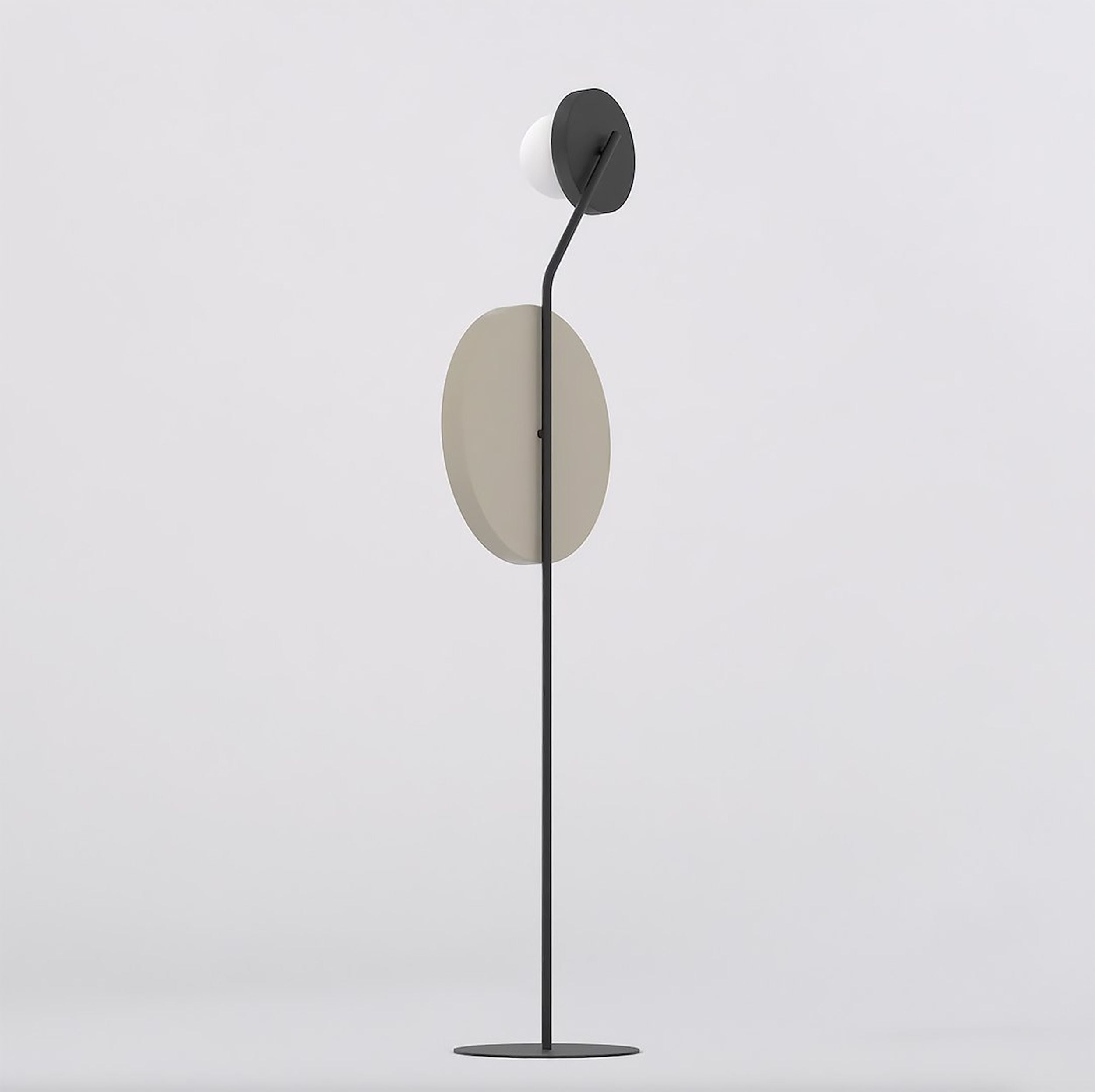 Lampa podłogowa Kiss x2 mokka na czarnym stelażu