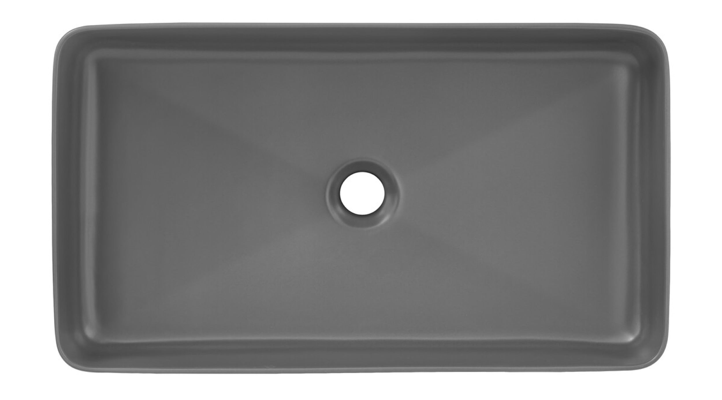 Umywalka nablatowa Slim 60x34 cm szara