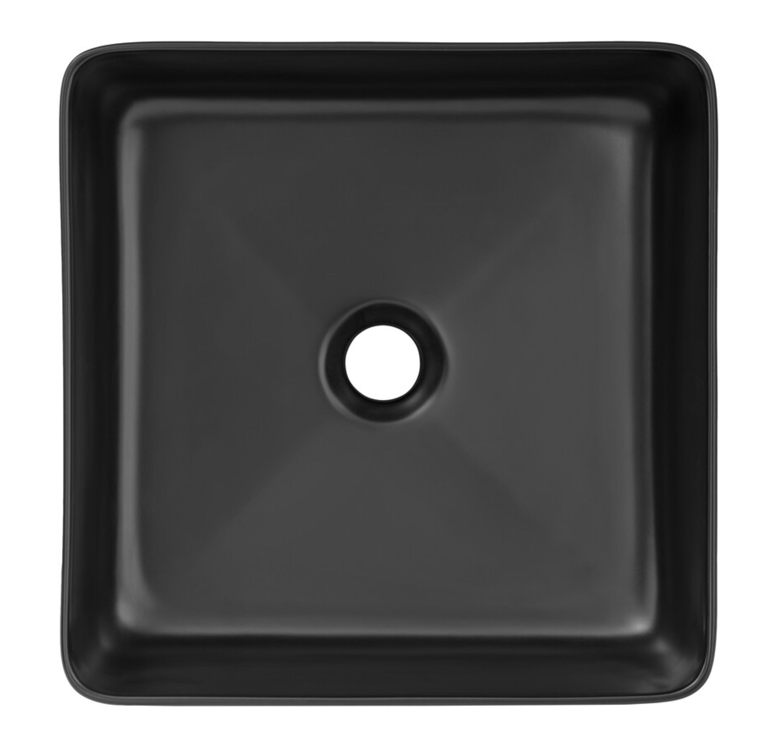 Umywalka nablatowa Slim 37x37 cm czarna