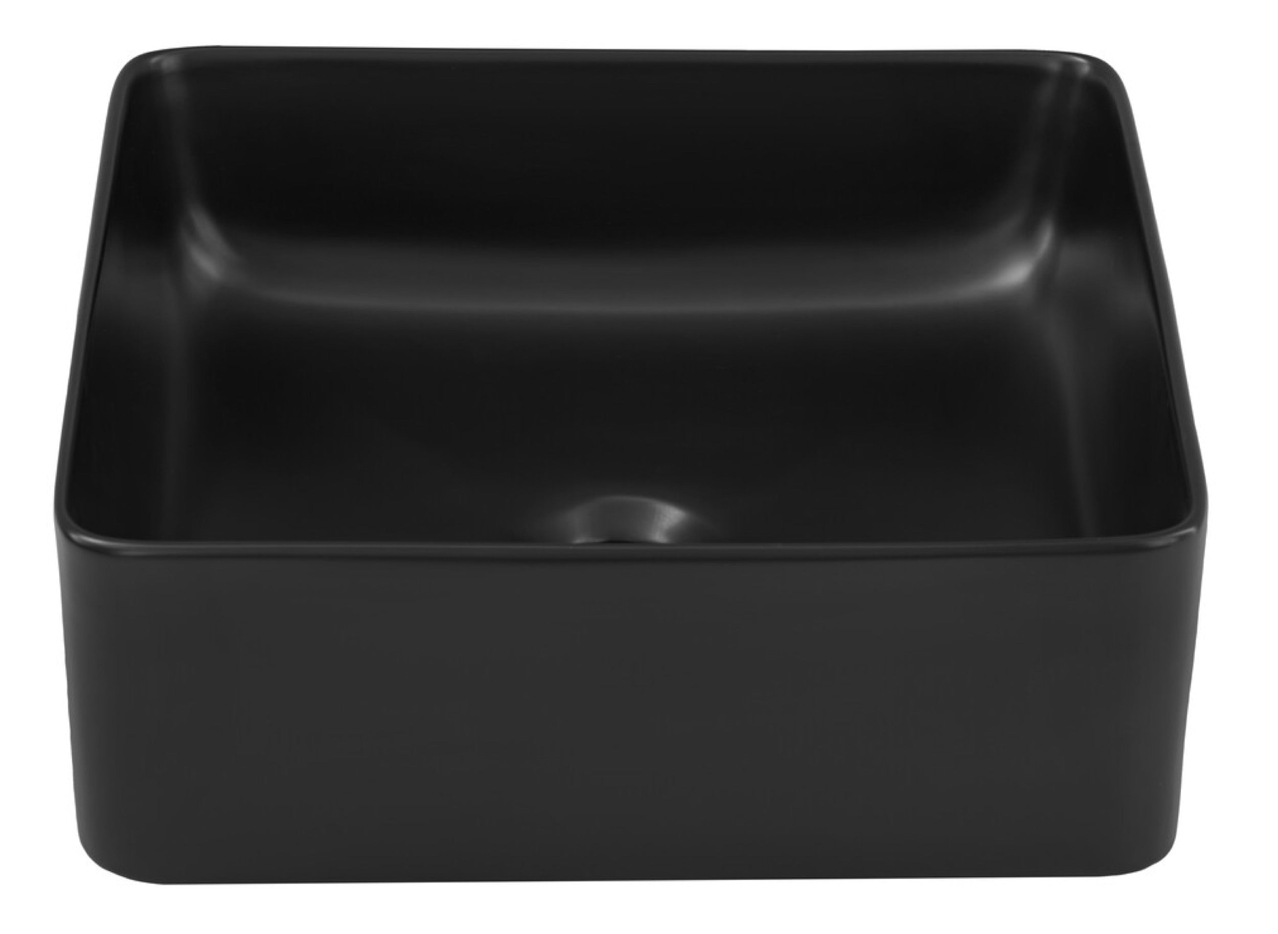 Umywalka nablatowa Slim 37x37 cm czarna