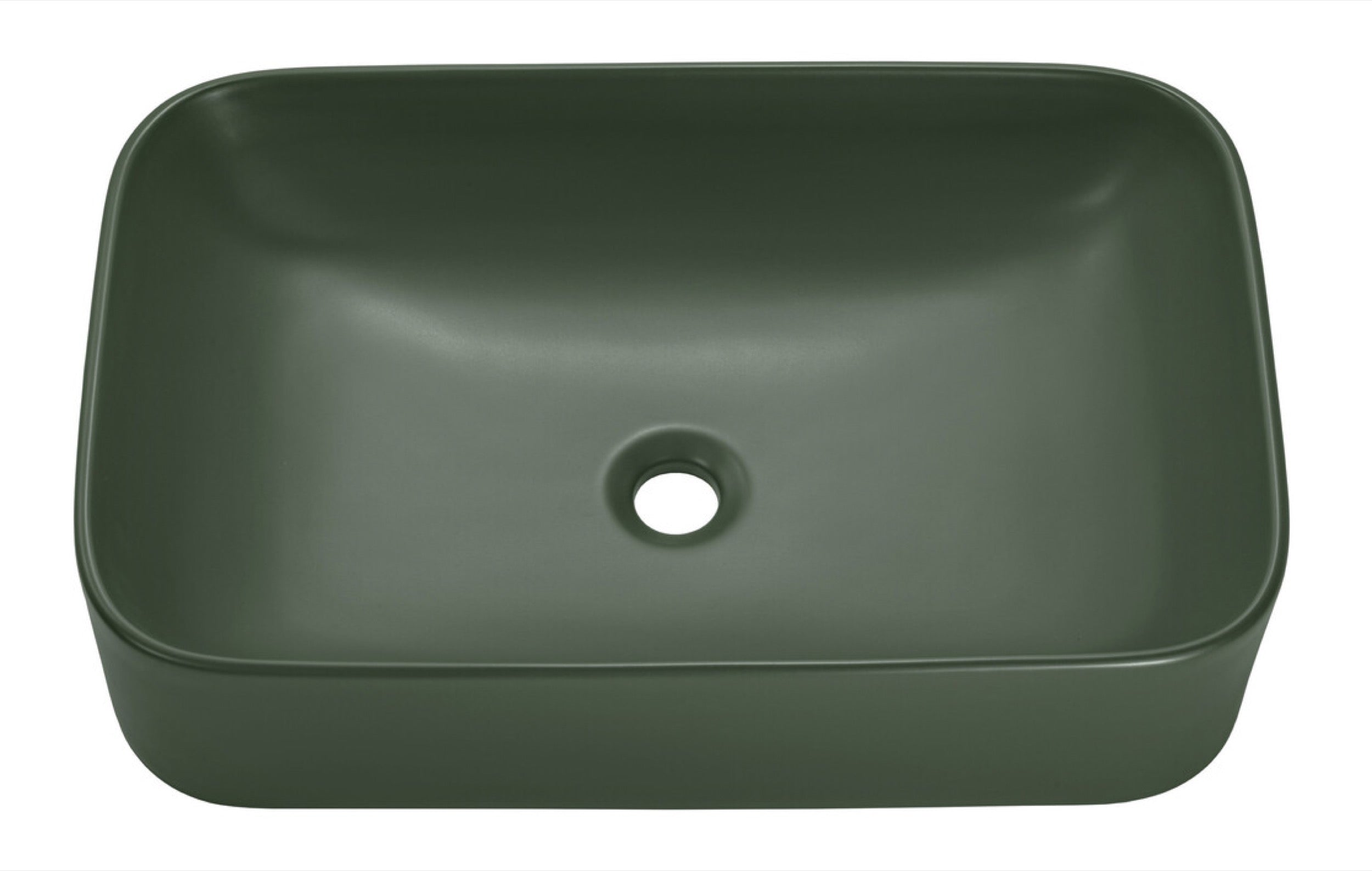 Umywalka nablatowa Kama 61x38 cm zielona