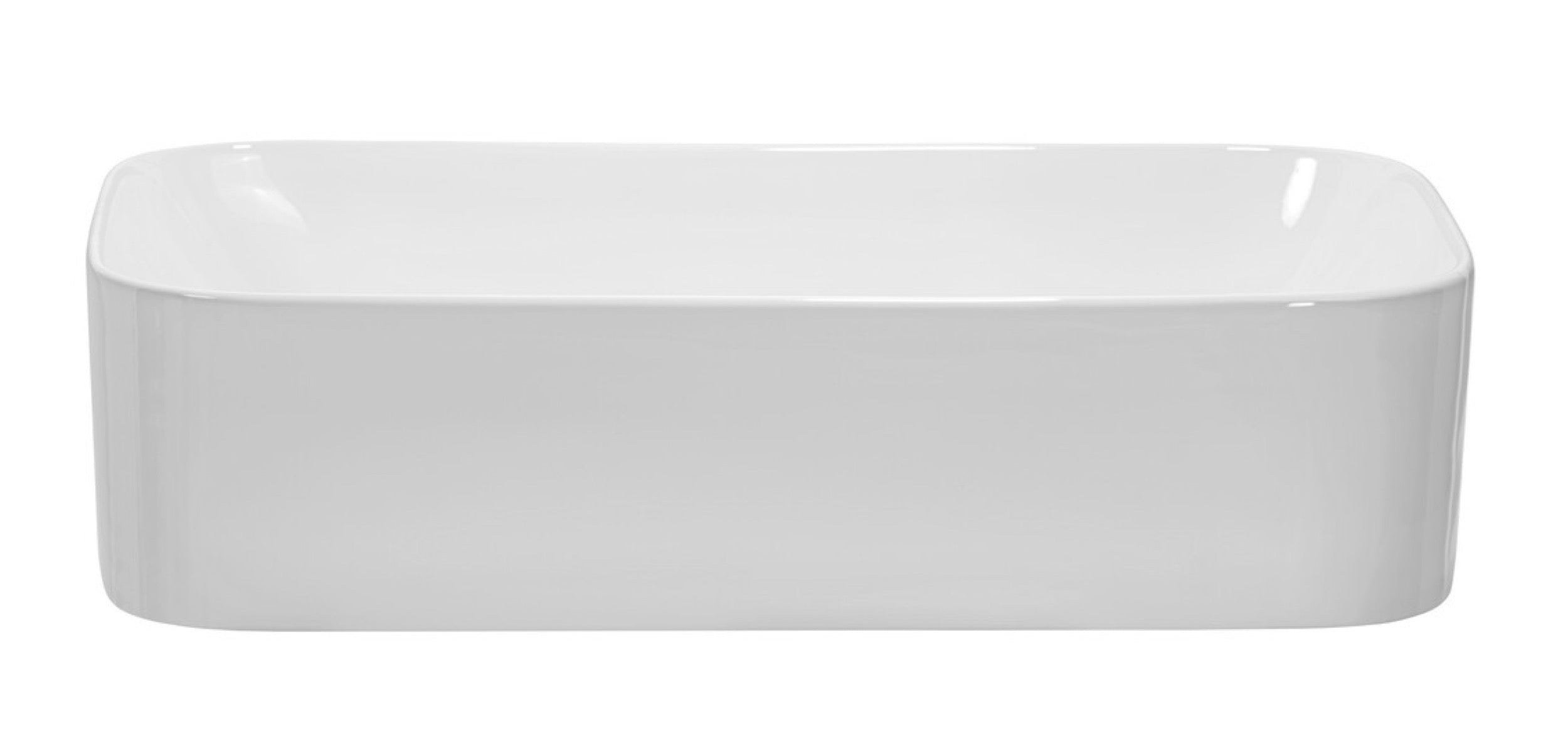 Umywalka nablatowa Kati 61x38 cm biały połysk