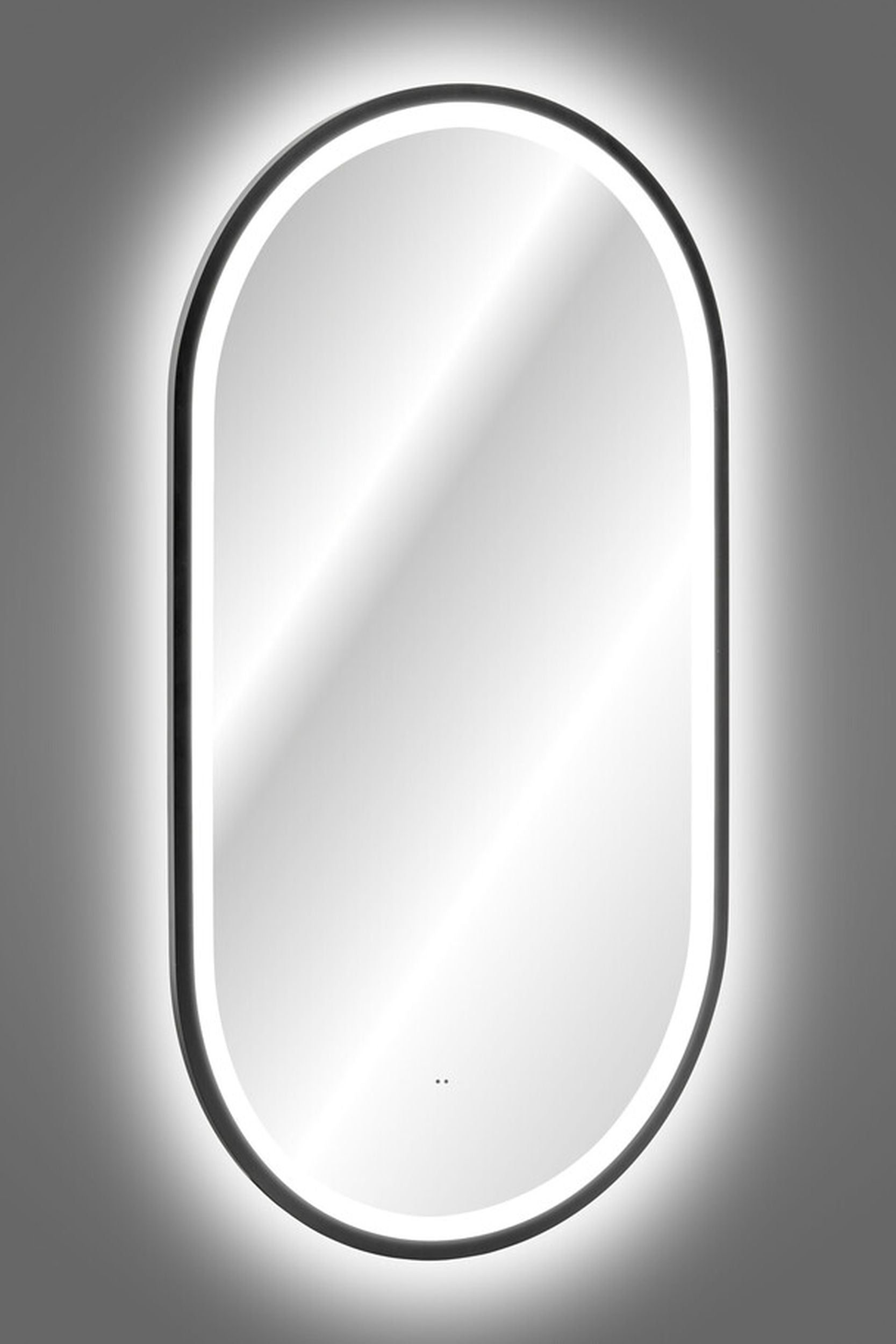 Lustro z oświetleniem LED Olimmi 90x50 cm w czarnej ramie
