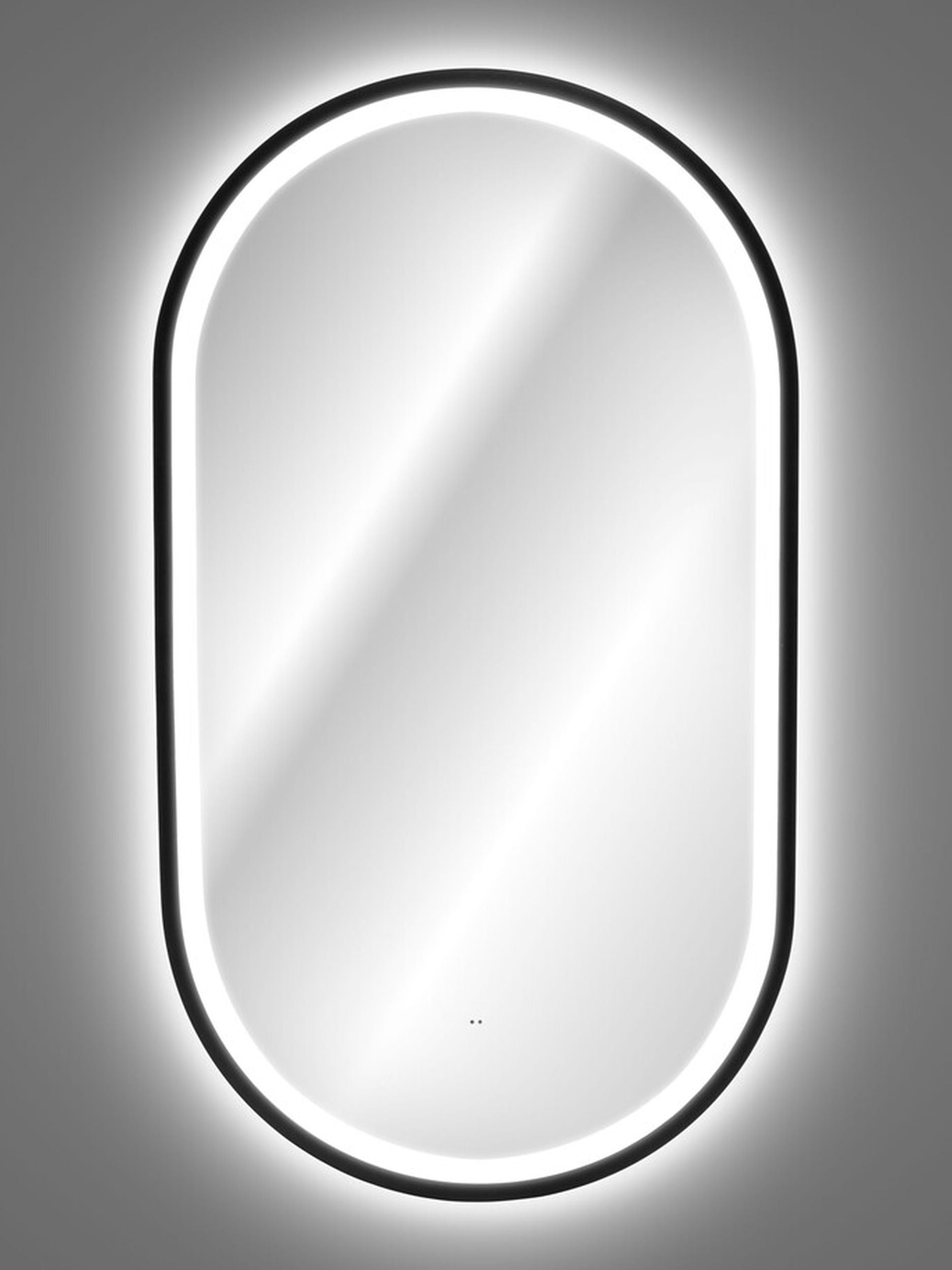 Lustro z oświetleniem LED Olimmi 90x50 cm w czarnej ramie