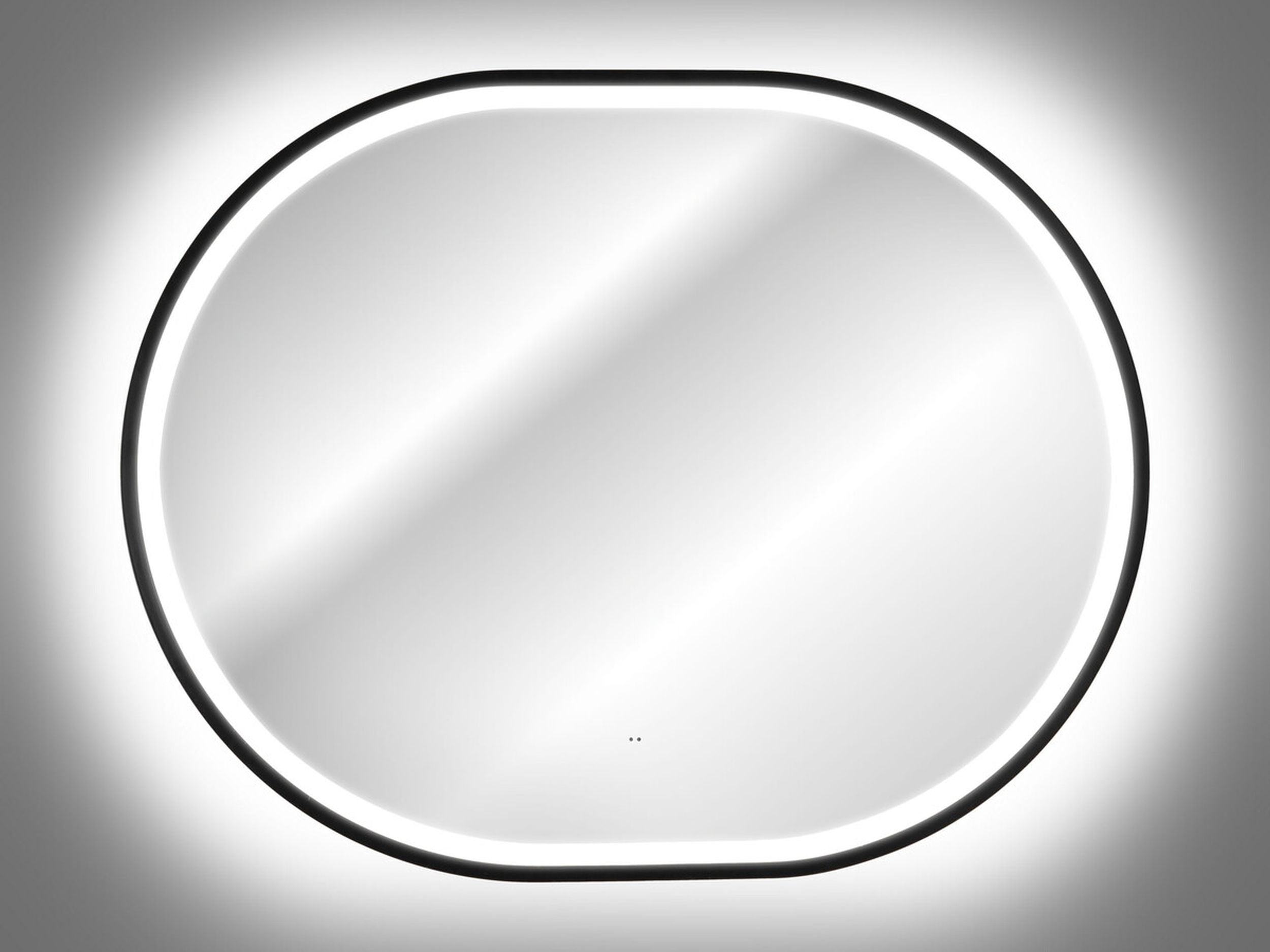 Lustro z oświetleniem LED Olimmi 90x70 cm w czarnej ramie