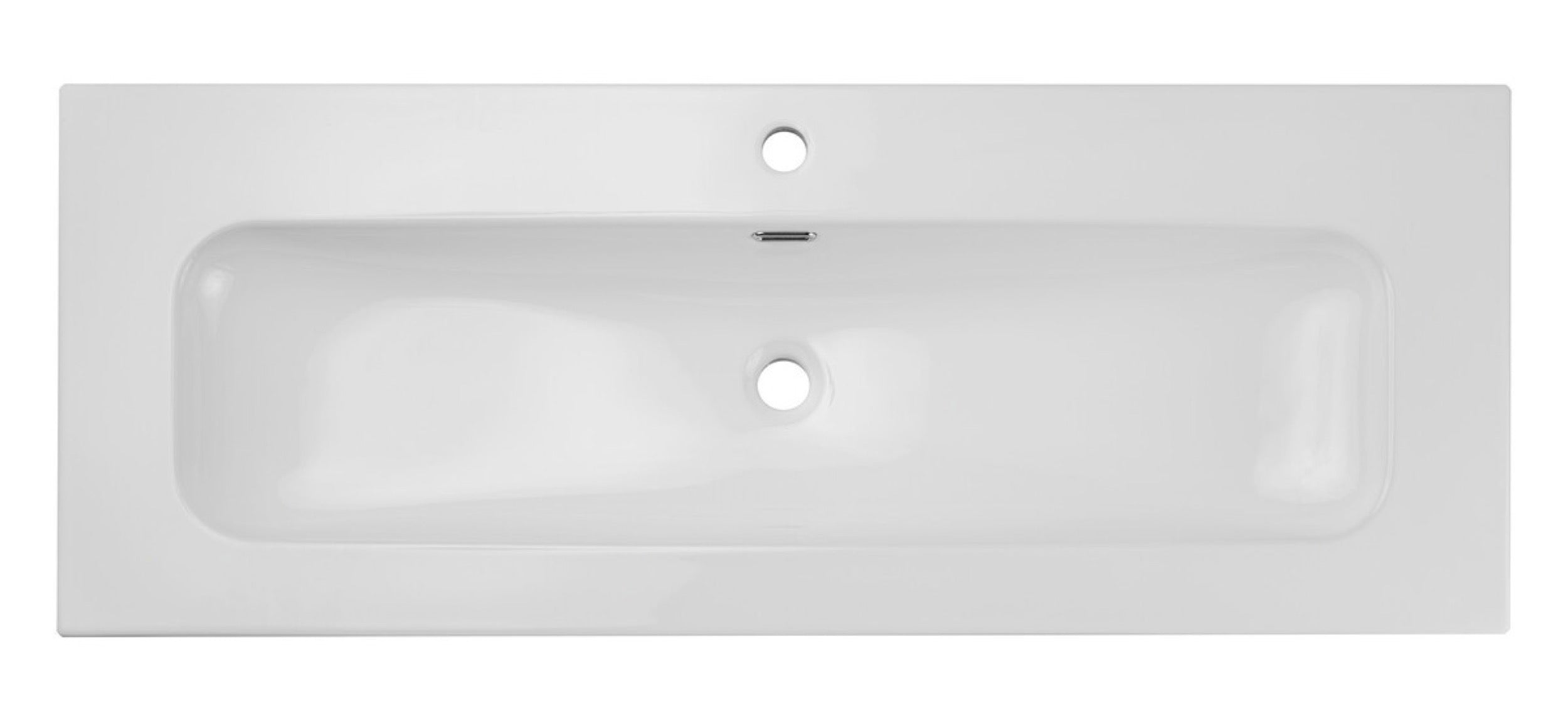 Umywalka łazienkowa jednokomorowa Fly 120x46 cm biały połysk
