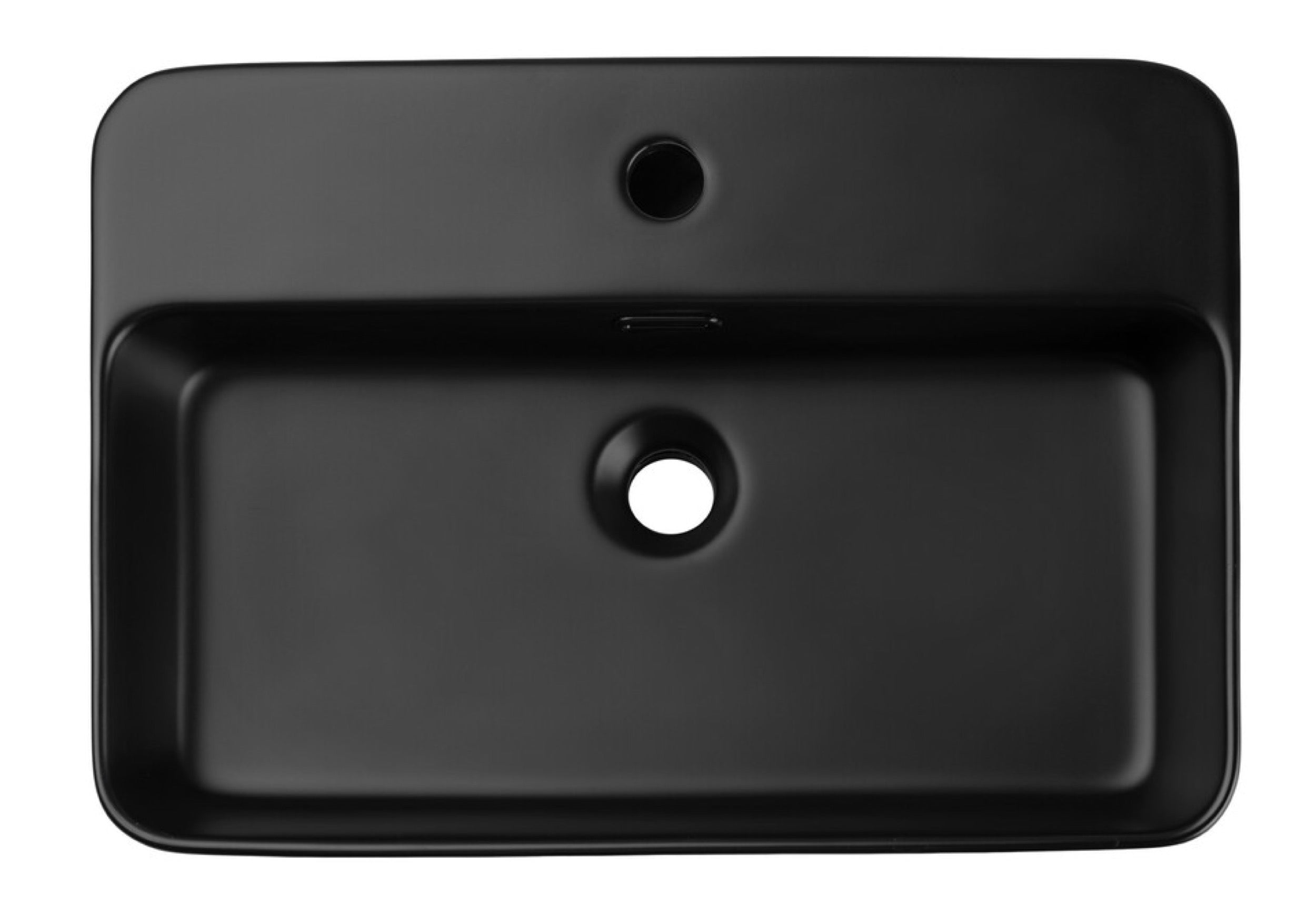 Umywalka nablatowa Trust 55x38 cm czarna
