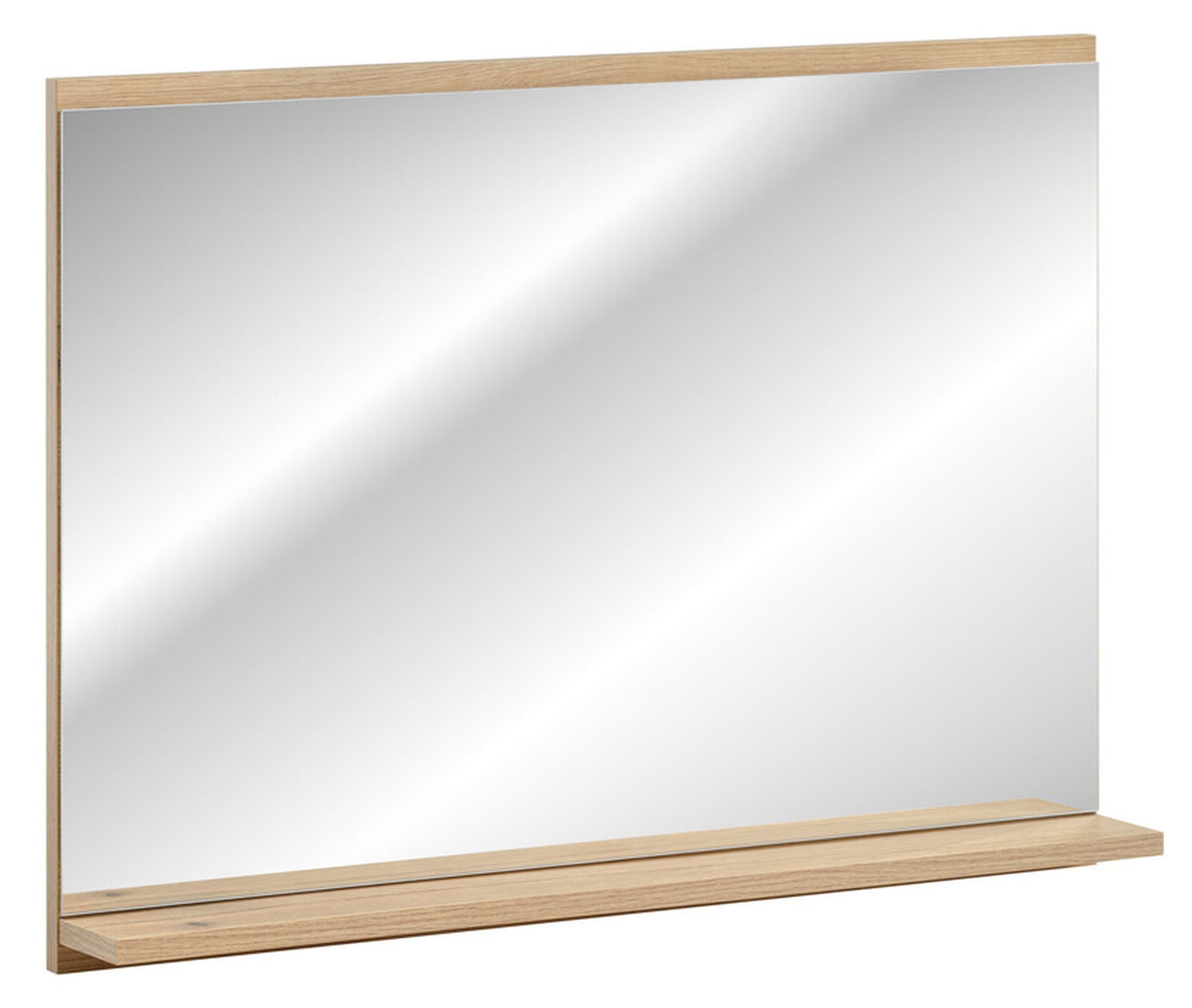 Lustro z półką Novia 80x57 cm dąb evoke