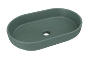 Umywalka nablatowa River 55x35 cm zielona