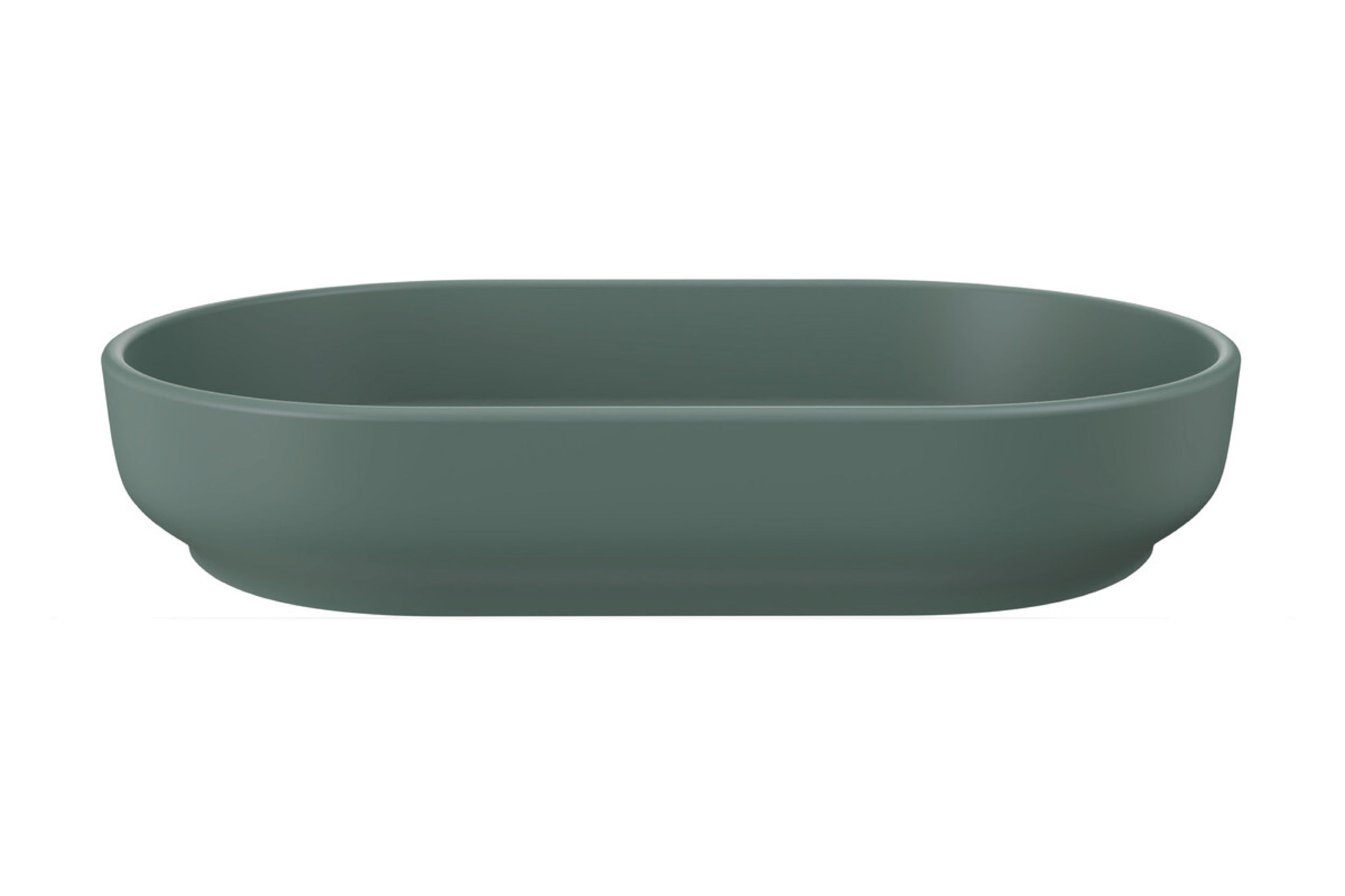 Umywalka nablatowa River 55x35 cm zielona
