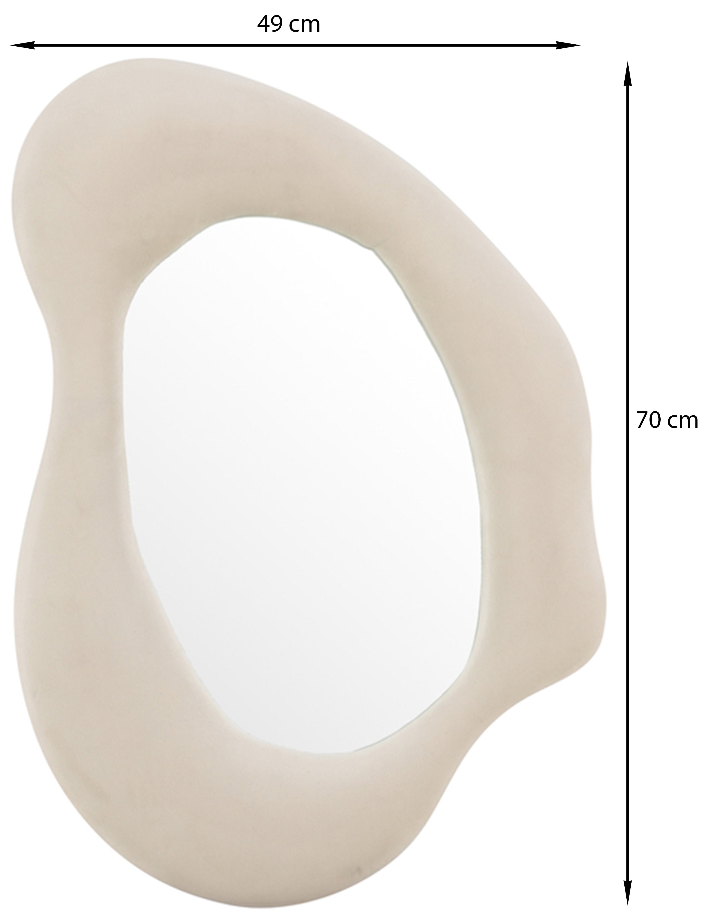 Lustro ścienne Louisville 70x49 cm w kremowej ramie