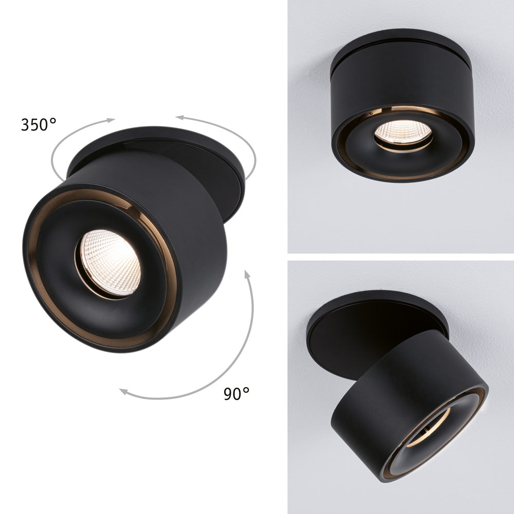 Spot sufitowy Nerong 6,4 cm czarny