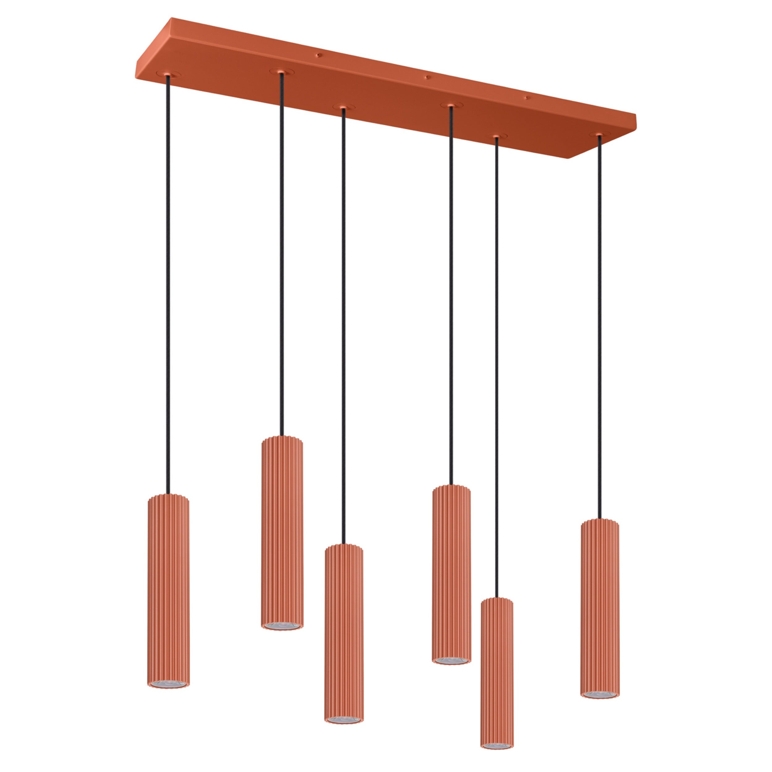 Lampa wisząca Smart Ivar 6L ochra czerwona LED barwa ciepła
